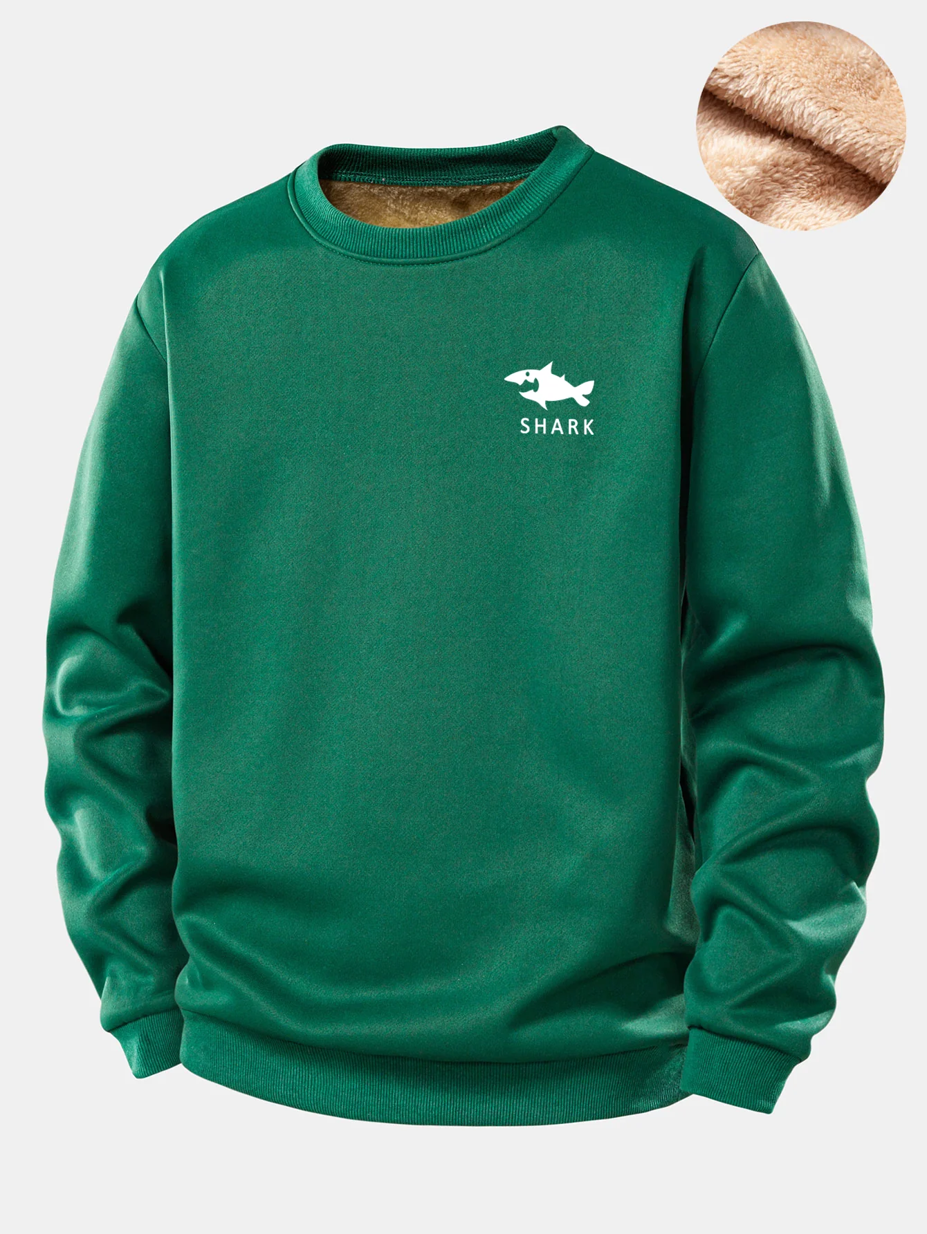 Sweatshirt mit Hai-Motiv und Teddyfutter aus Fleece - Image 6