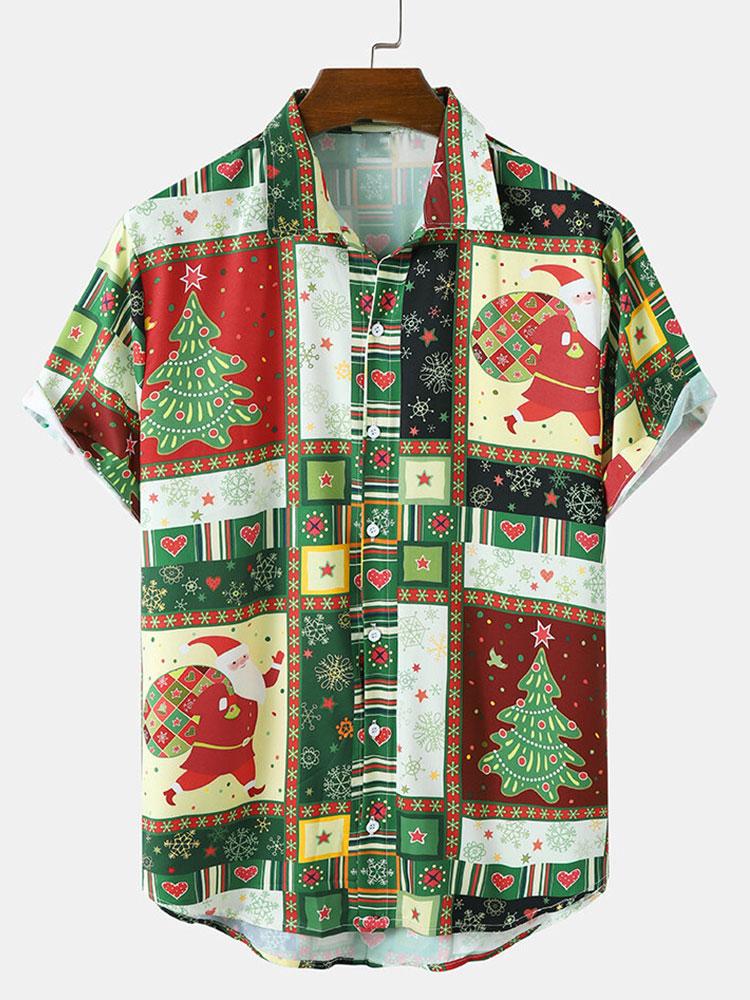 Kurzarm-Weihnachtshemd
