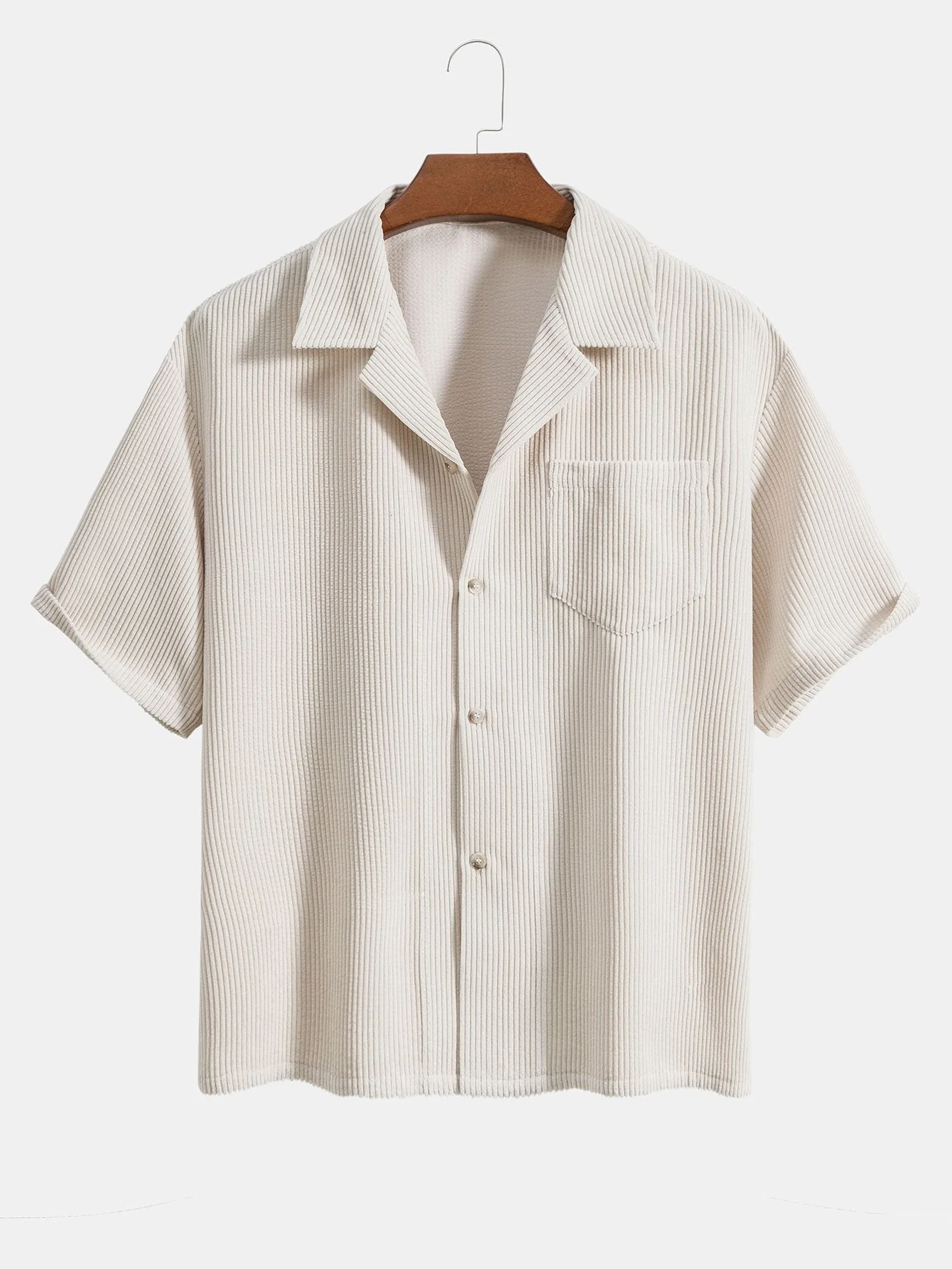 Kurzarm-Corduroy-Boxy-Hemd & Corduroy-Shorts - Image 4