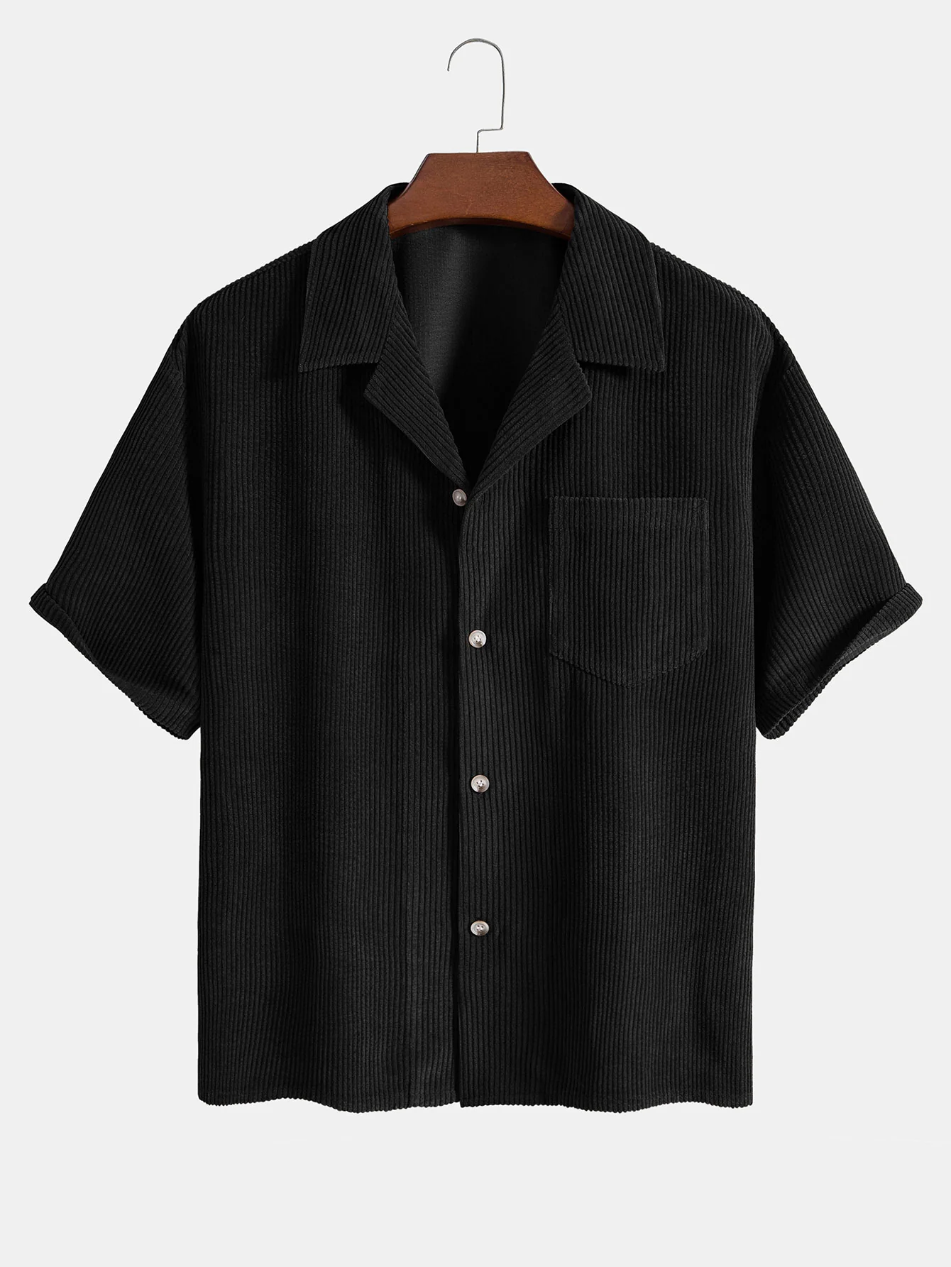 Kurzarm-Corduroy-Boxy-Hemd & Corduroy-Shorts - Image 5