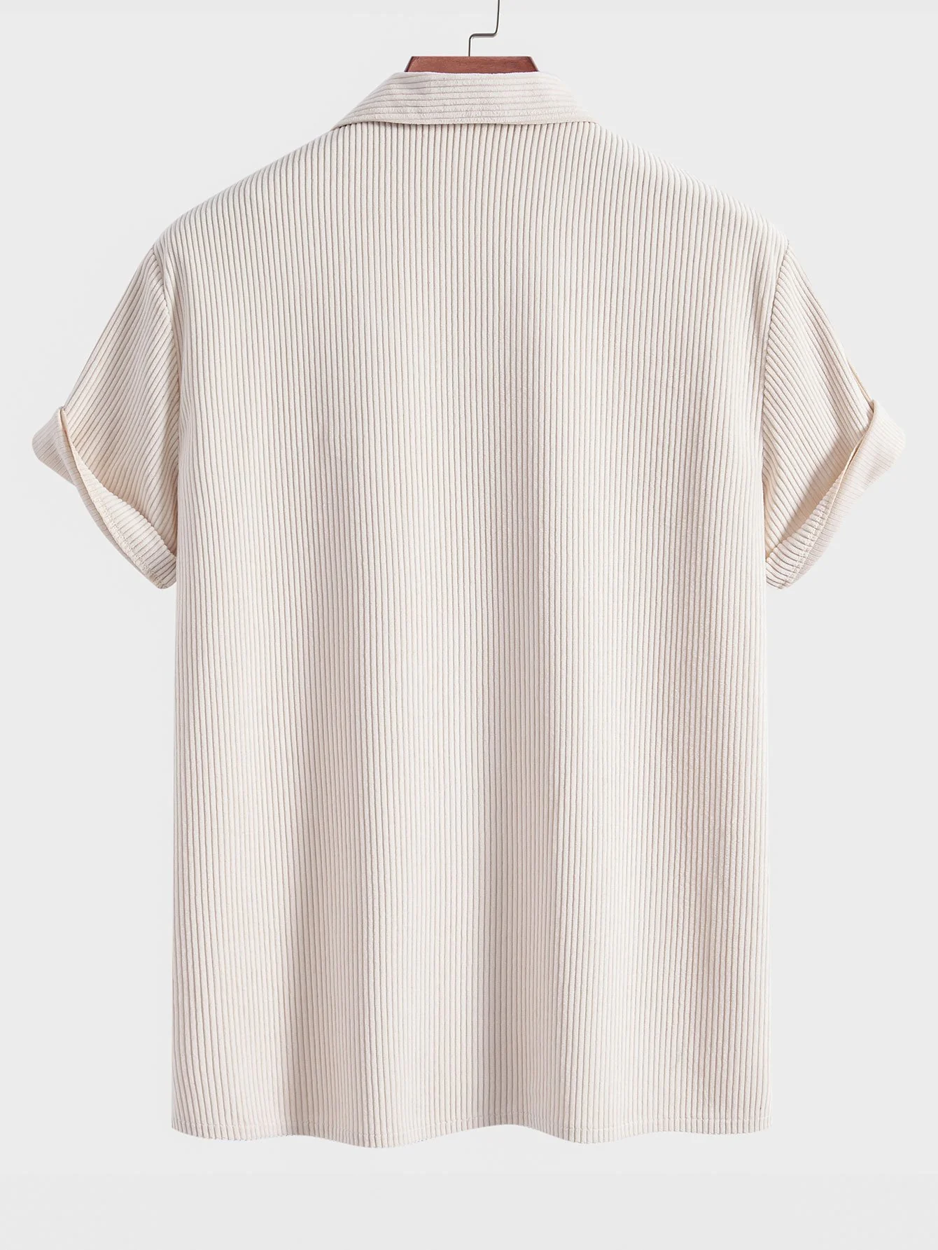 Kurzarm-Corduroy-Cuban-Shirt - Image 4