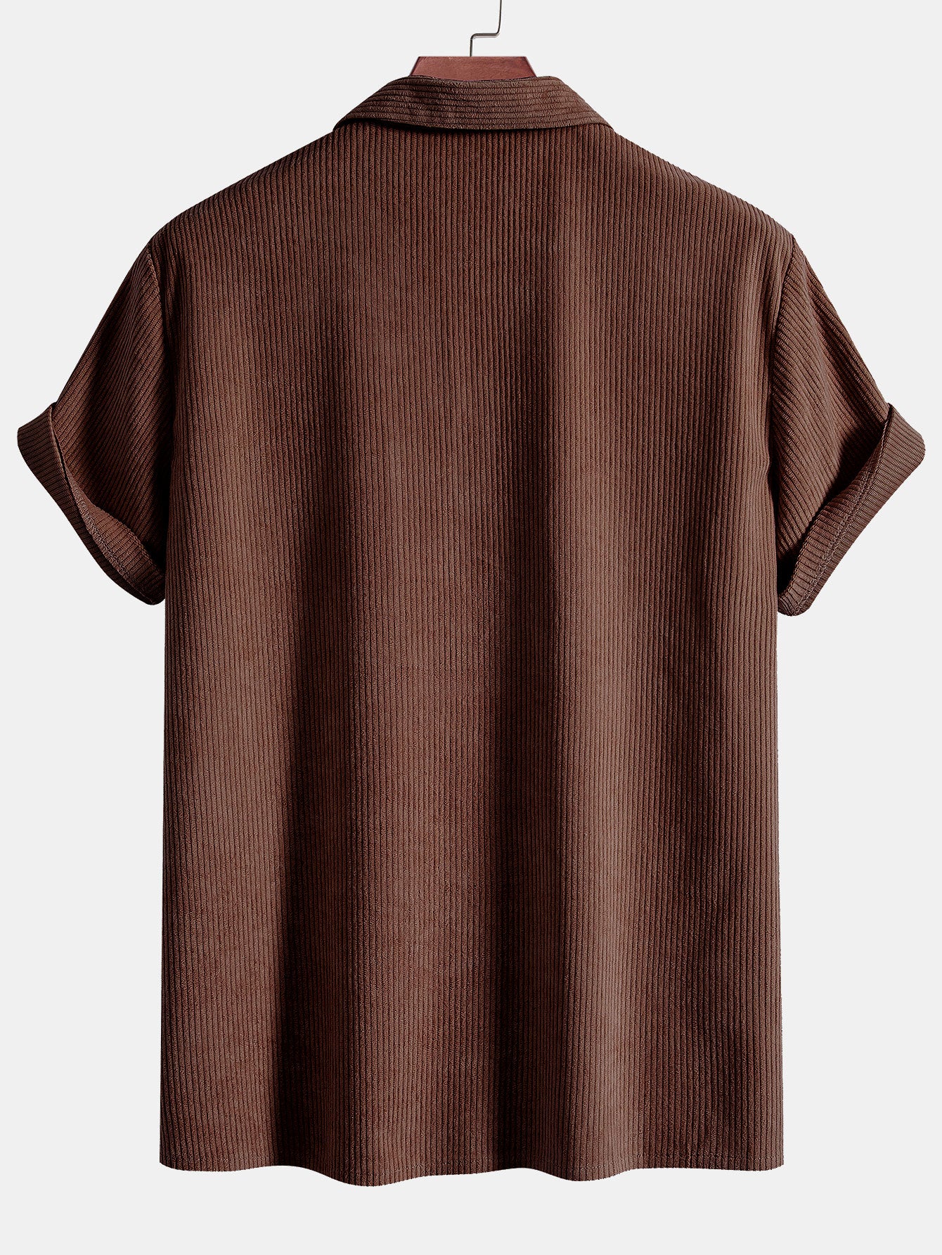 Kurzarm-Corduroy-Cuban-Shirt - Image 6