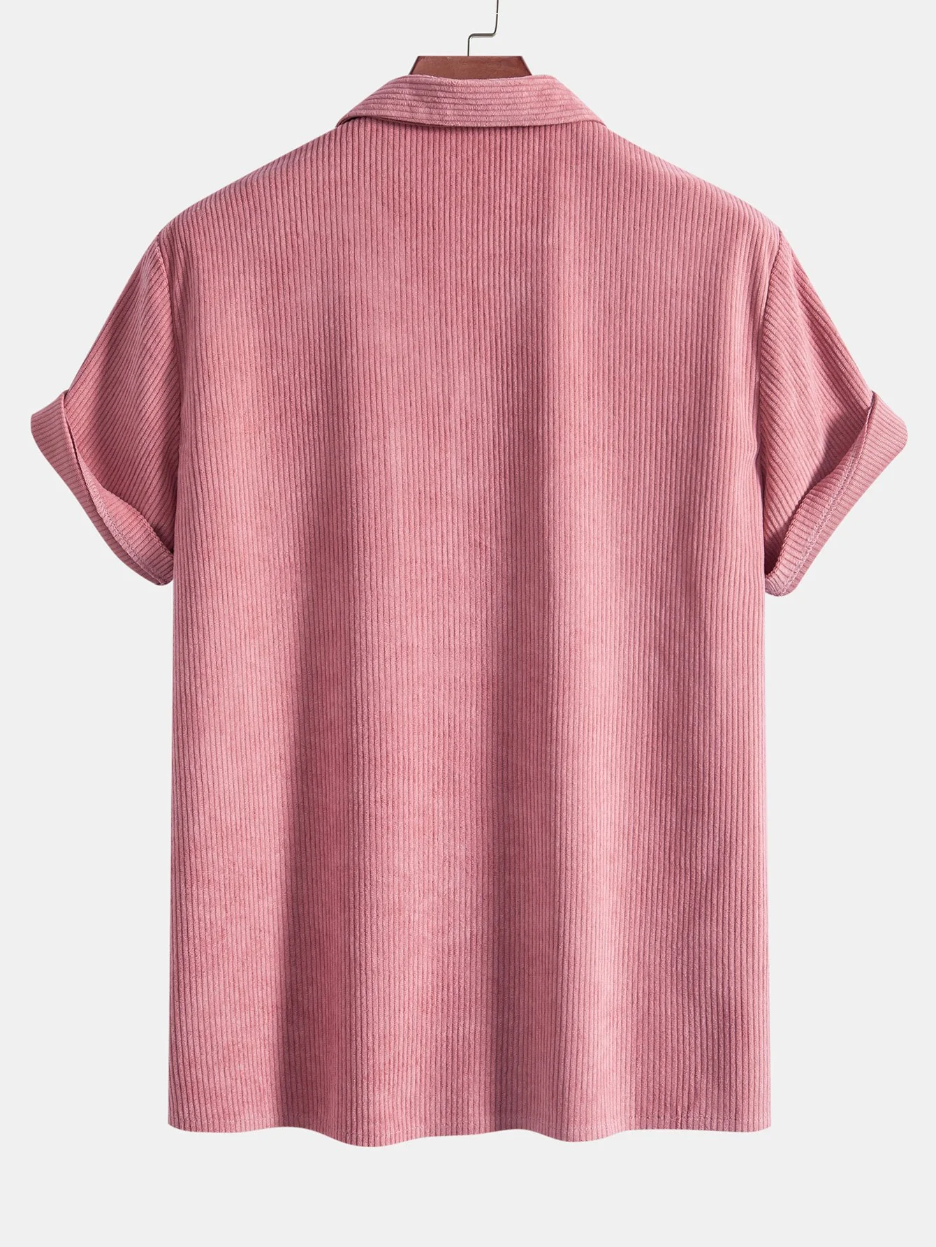 Kurzarm-Corduroy-Cuban-Shirt & Shorts - Image 7