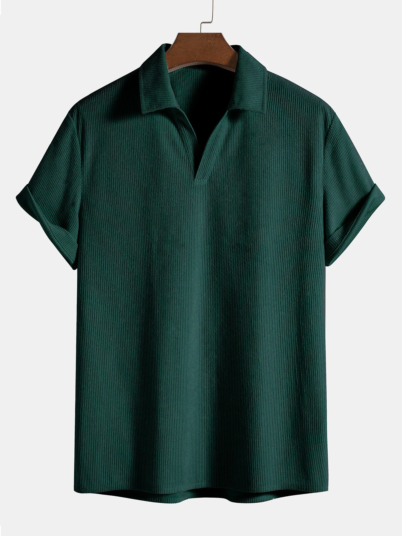 Kurzarm-Cord-Polohemd - Image 2