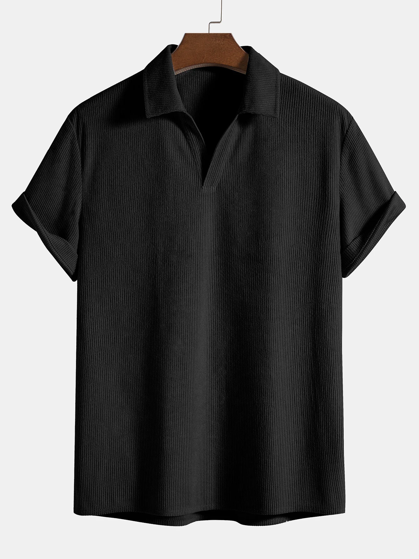 Kurzarm-Cord-Polohemd - Image 3