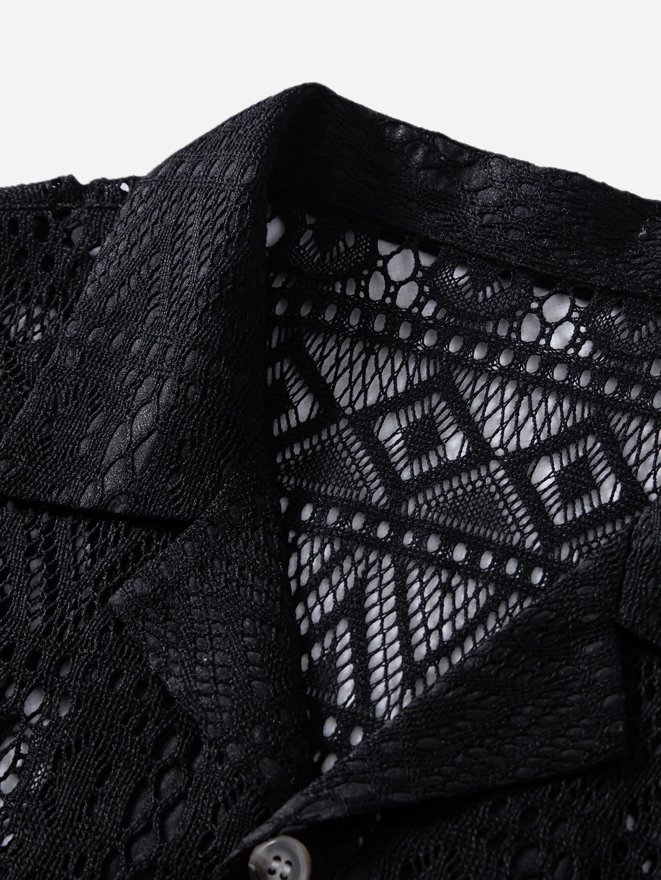 Kurzarm-Geometrie-Strukturierte Cuban-Shirt & Gerade Bein Leinenhose - Image 15
