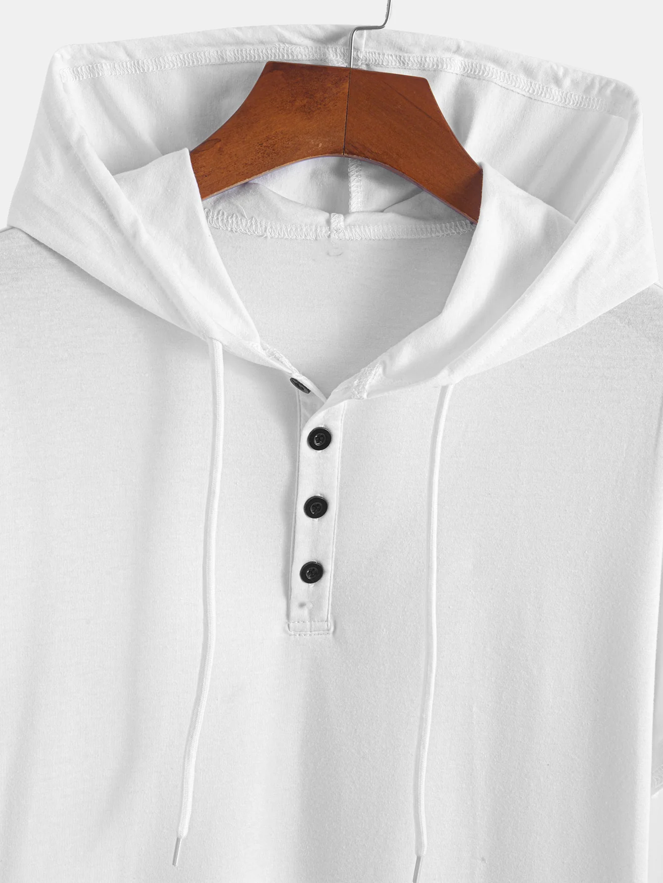 Kurzarm-Henley-Hoodie-T-Shirt - Image 15