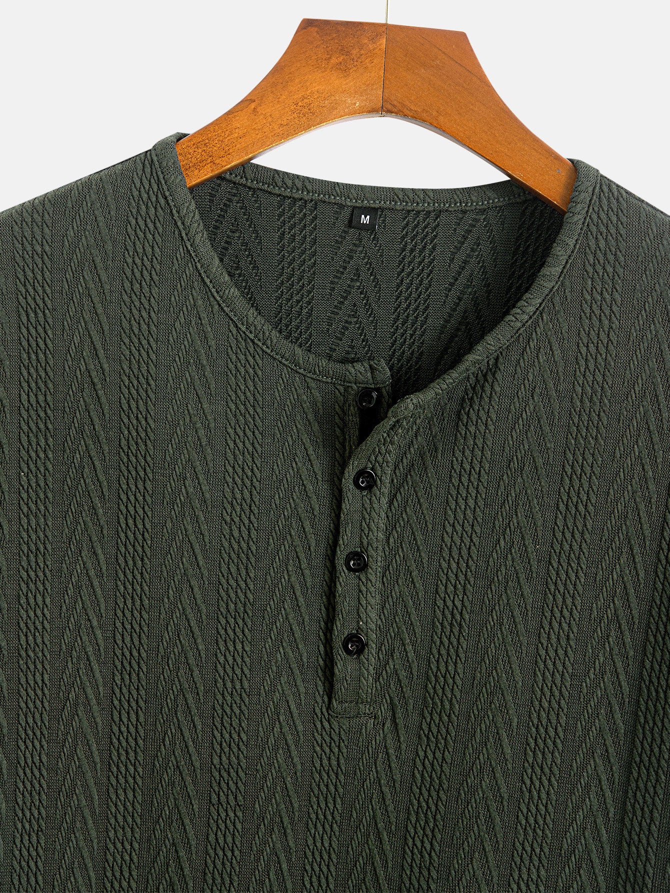 Kurzarm-Jacquard-Halbkragen-T-Shirt - Image 10
