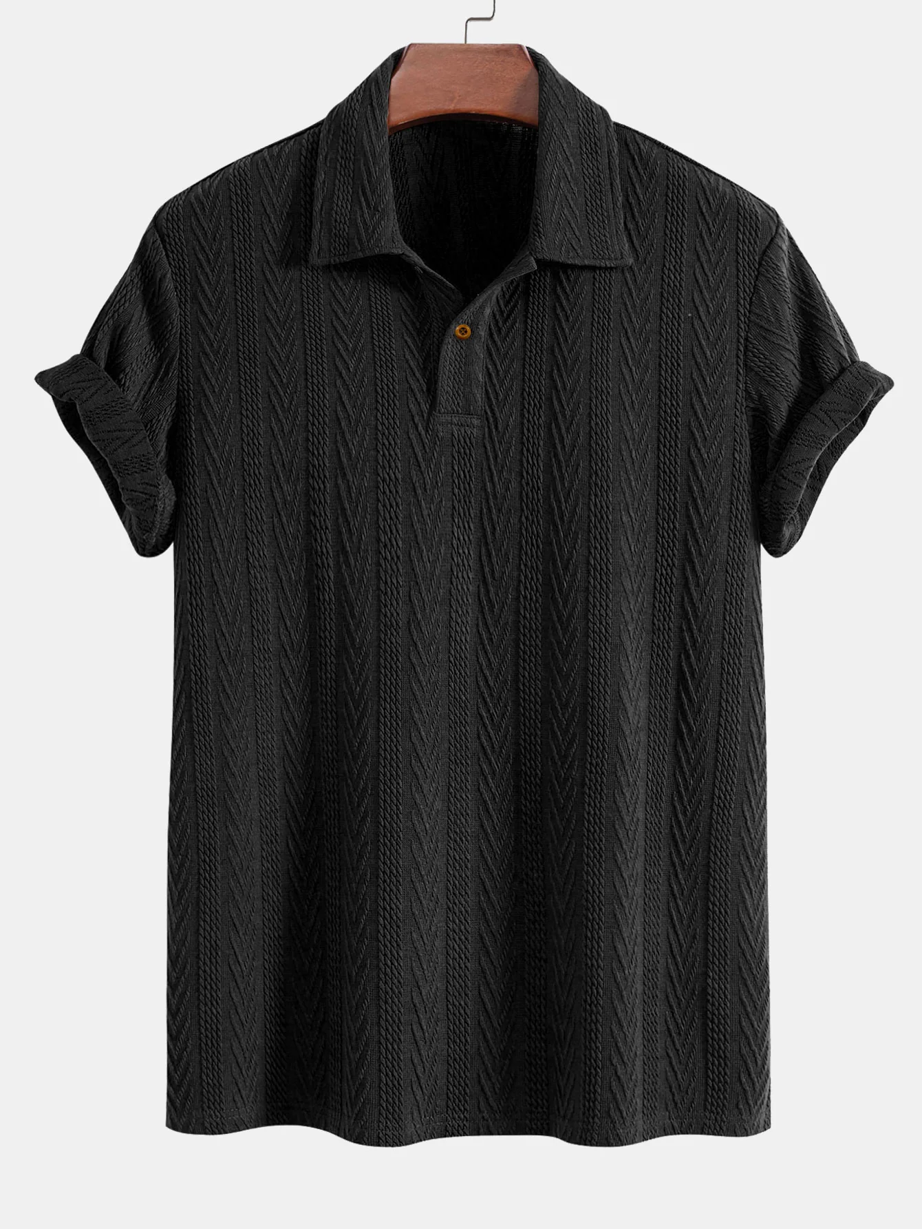 Kurzarm-Jacquard-Polo - Image 3