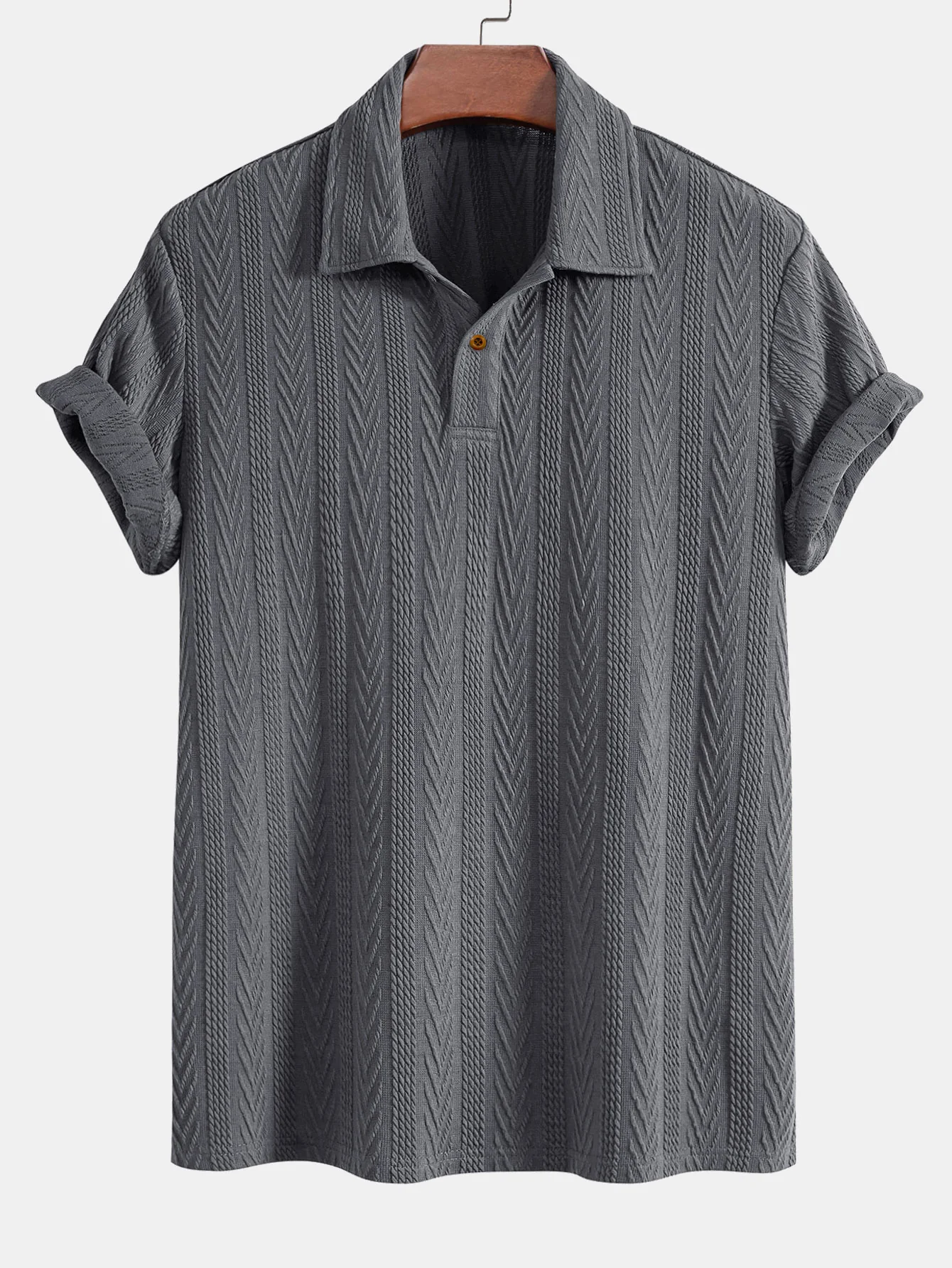 Kurzarm-Jacquard-Polo - Image 4