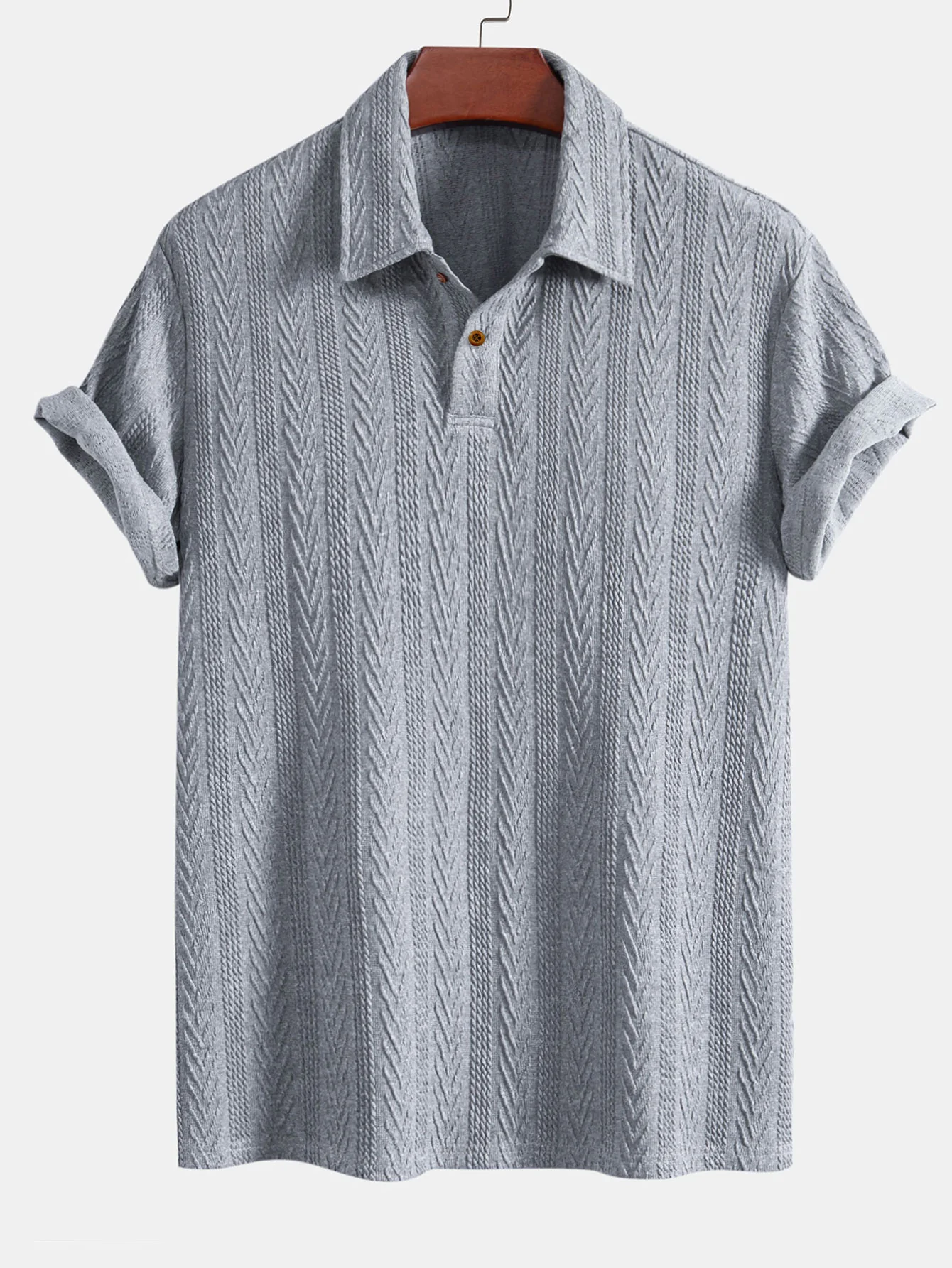 Kurzarm-Jacquard-Polo - Image 5