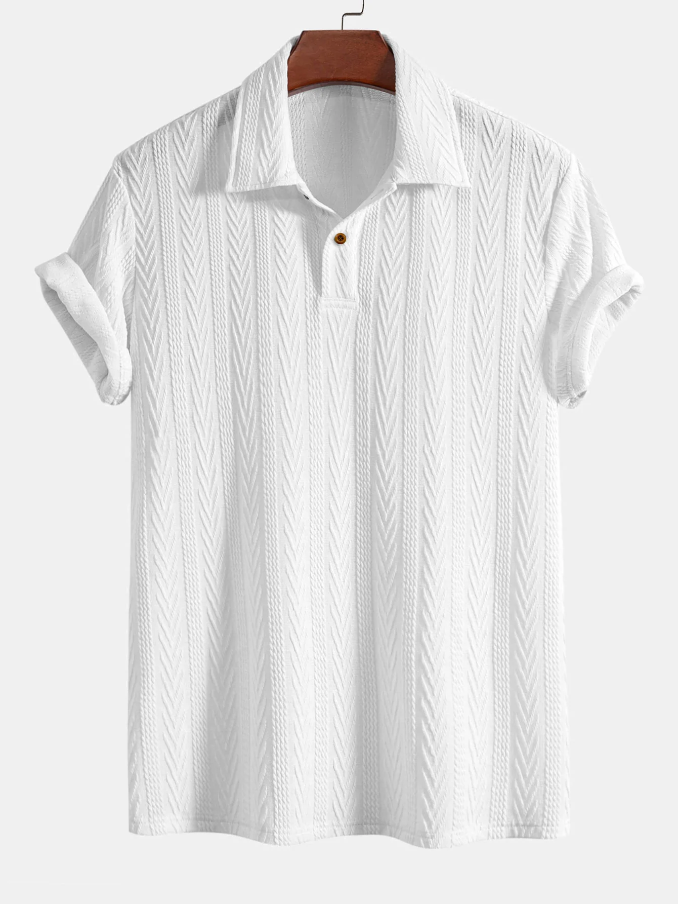 Kurzarm-Jacquard-Polo - Image 8