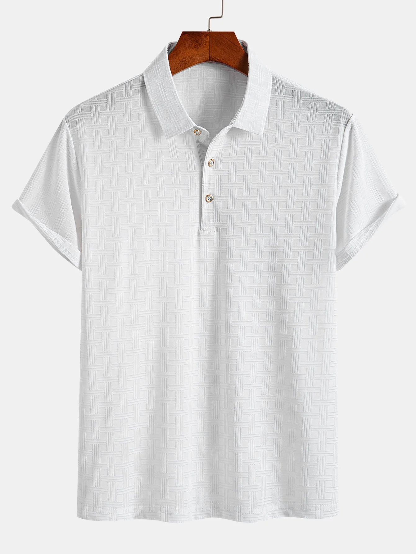 Kurzarm Stricktexturiertes Polo - Image 5
