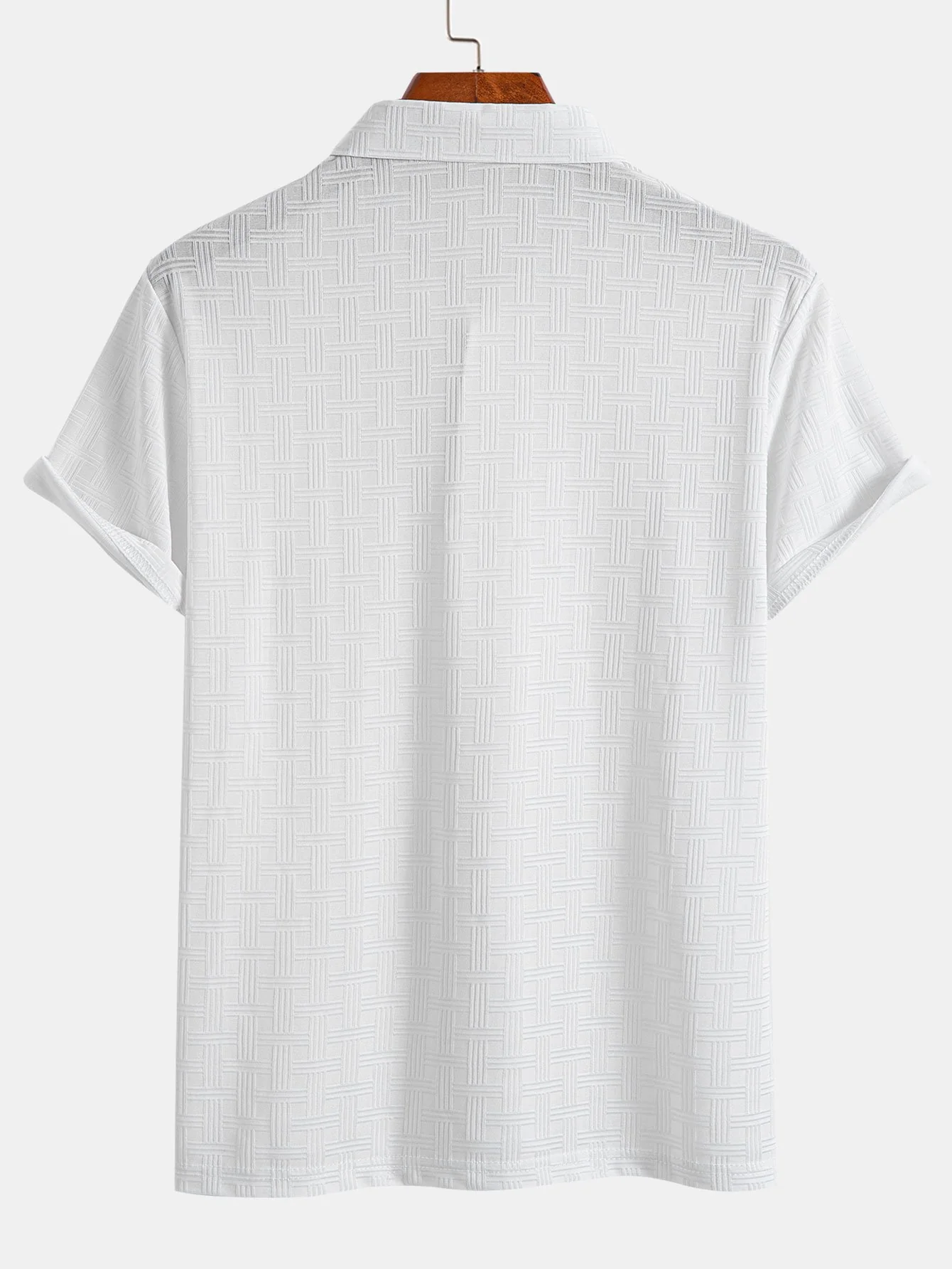 Kurzarm Stricktexturiertes Polo - Image 6