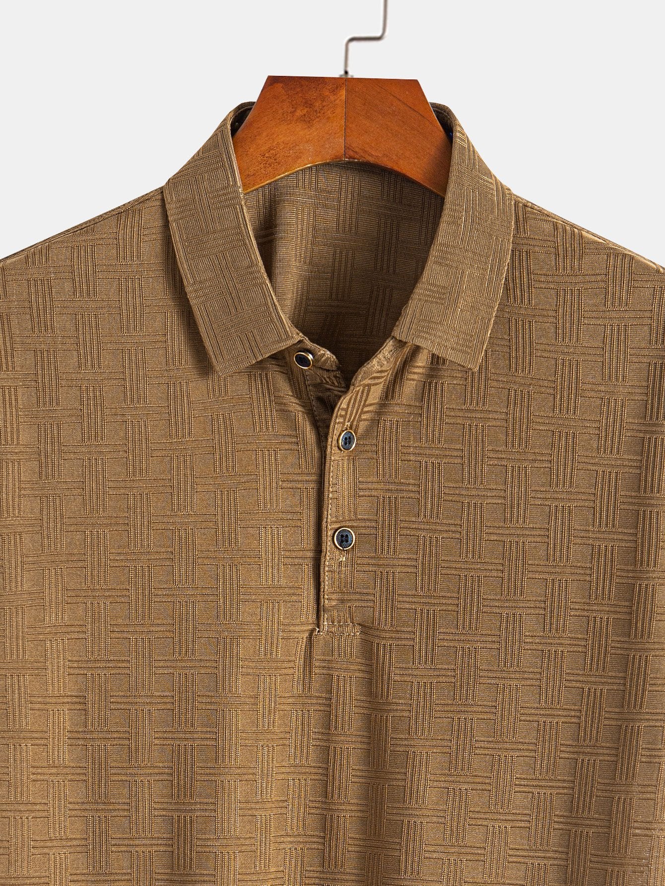 Kurzarm Stricktexturiertes Polo - Image 9