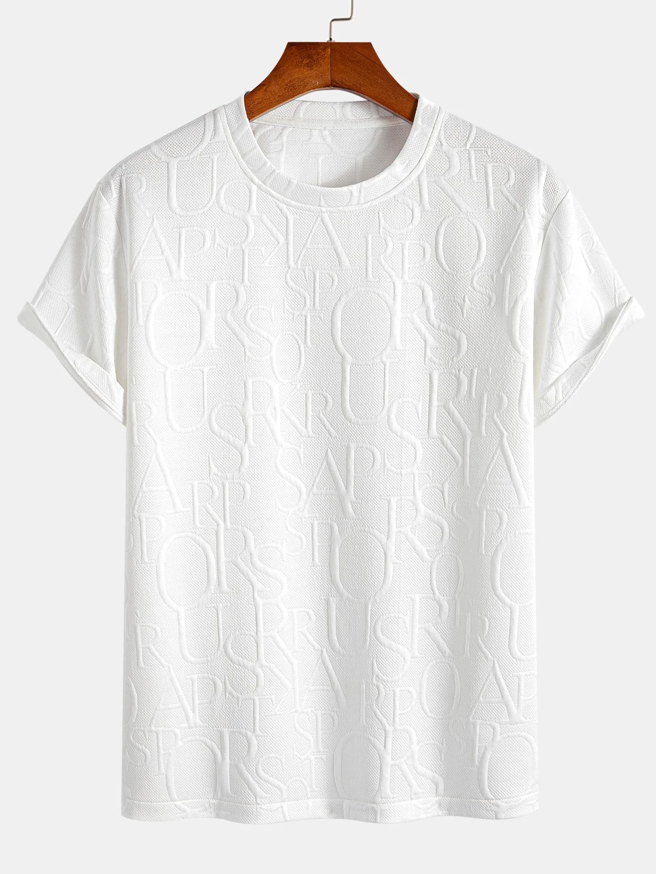 Kurzarm Buchstaben Jacquard T-Shirt & Shorts - Image 3