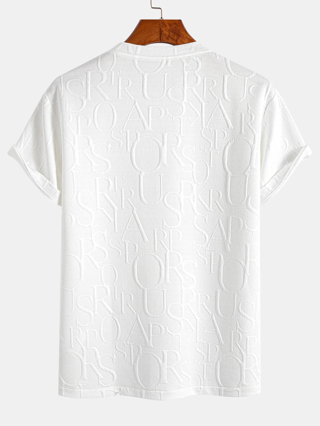 Kurzarm Buchstaben Jacquard T-Shirt & Shorts - Image 4