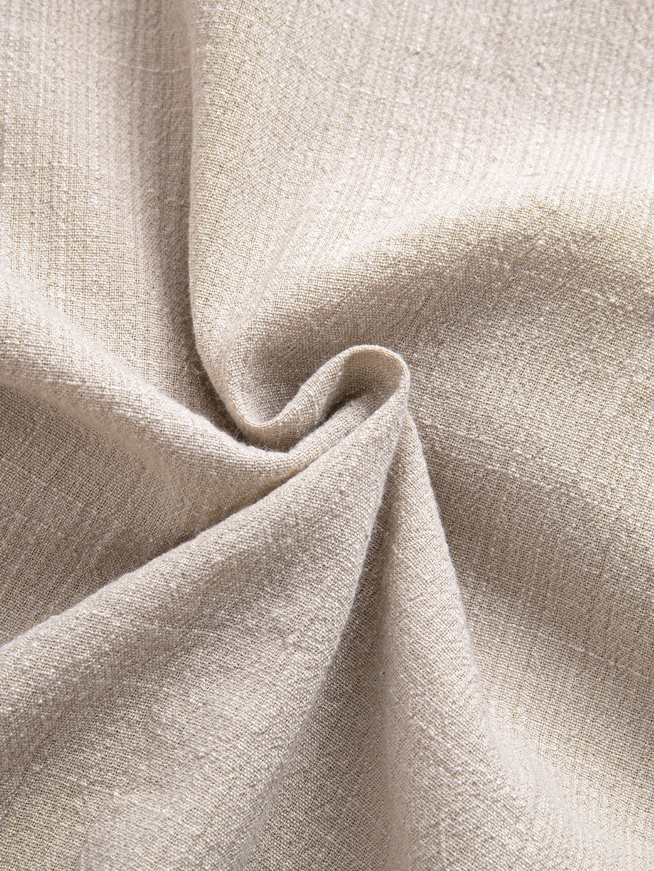 Short Sleeve Linen Look Hooded Shirt - Image 5