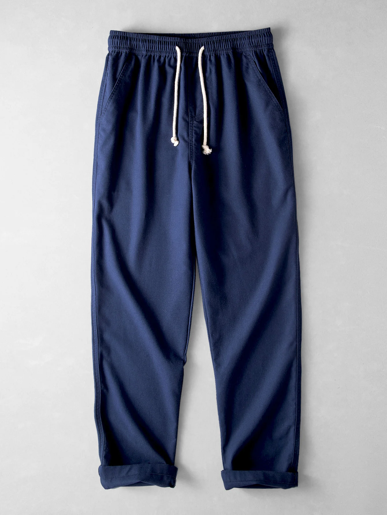 Short Sleeve Linen Look Stand Collar Shirt & Straight Leg Linen Pants - Image 19