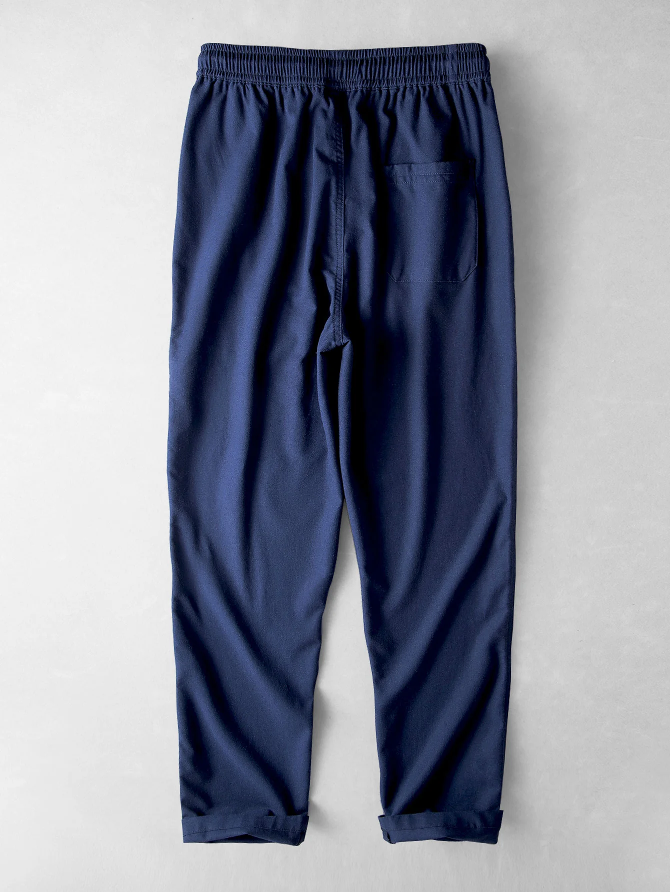 Short Sleeve Linen Look Stand Collar Shirt & Straight Leg Linen Pants - Image 20