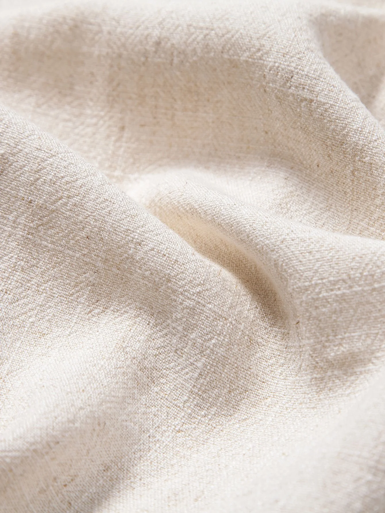 V-Ausschnitt Leinen-Rayon-Mischhemd & gerade Leinenhose - Image 19