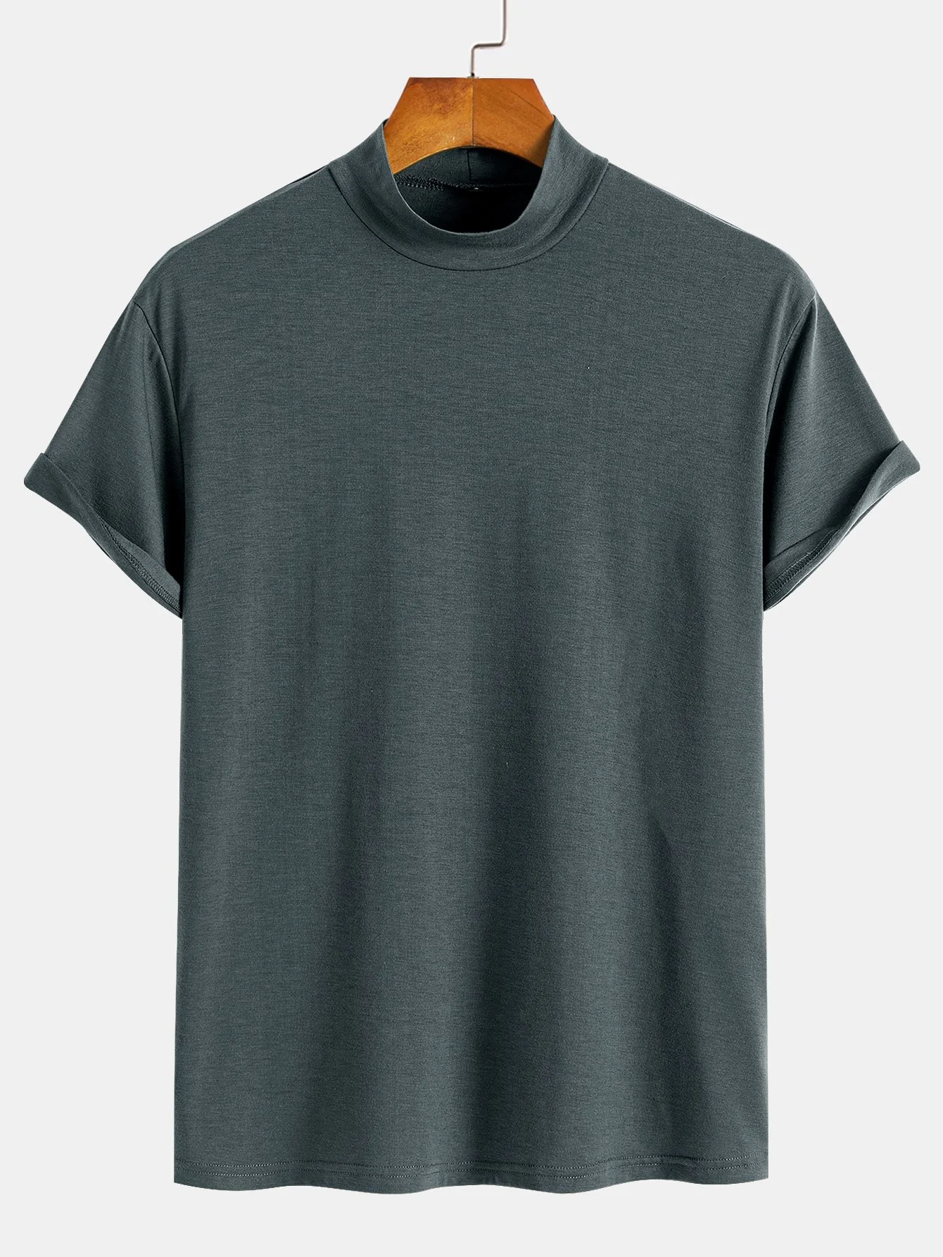 Kurzarm-Mockneck-T-Shirt - Image 5