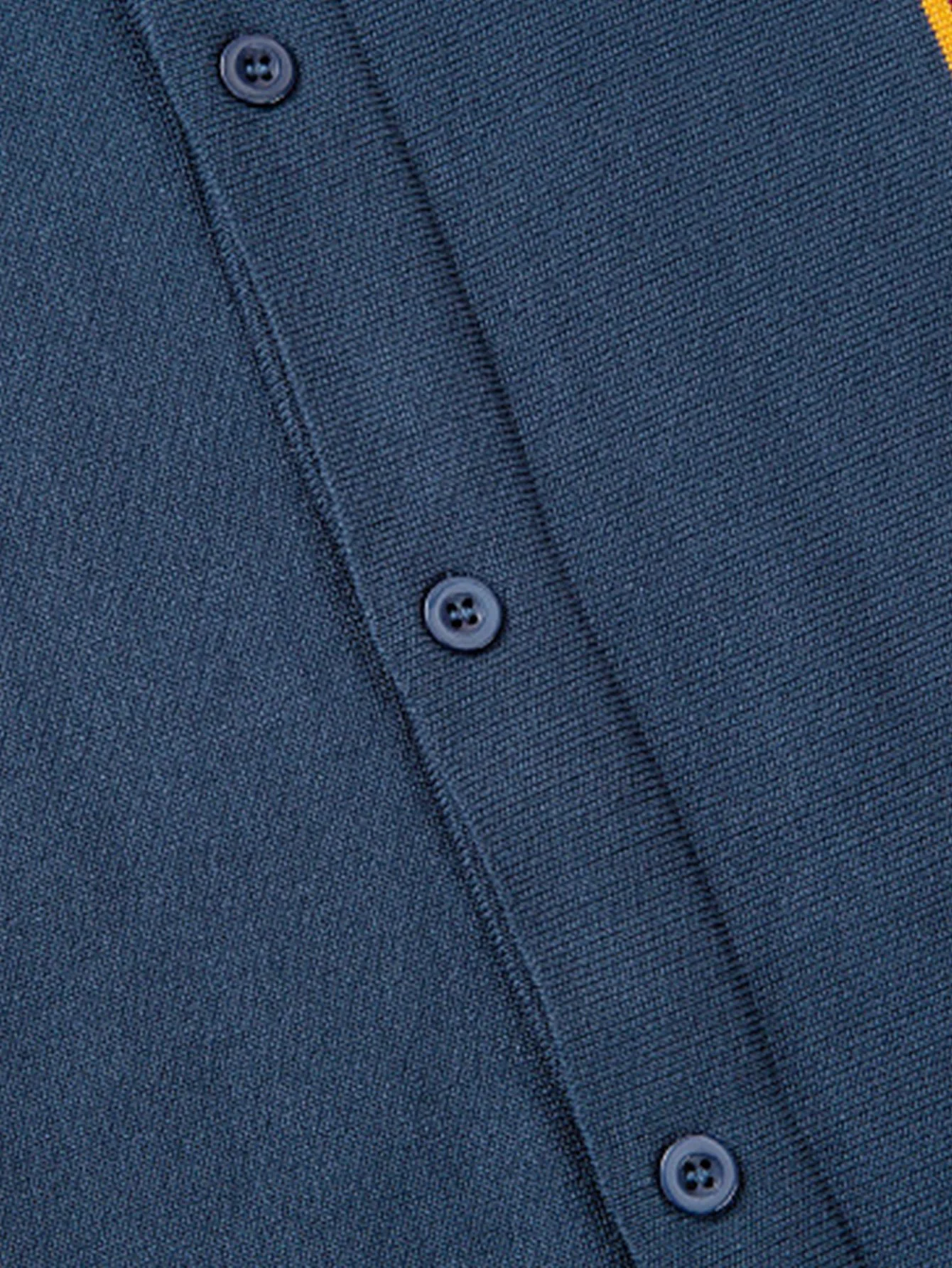 Kurzarm Mehrfarbiger Knopf-Oben Pullover Polo - Image 6