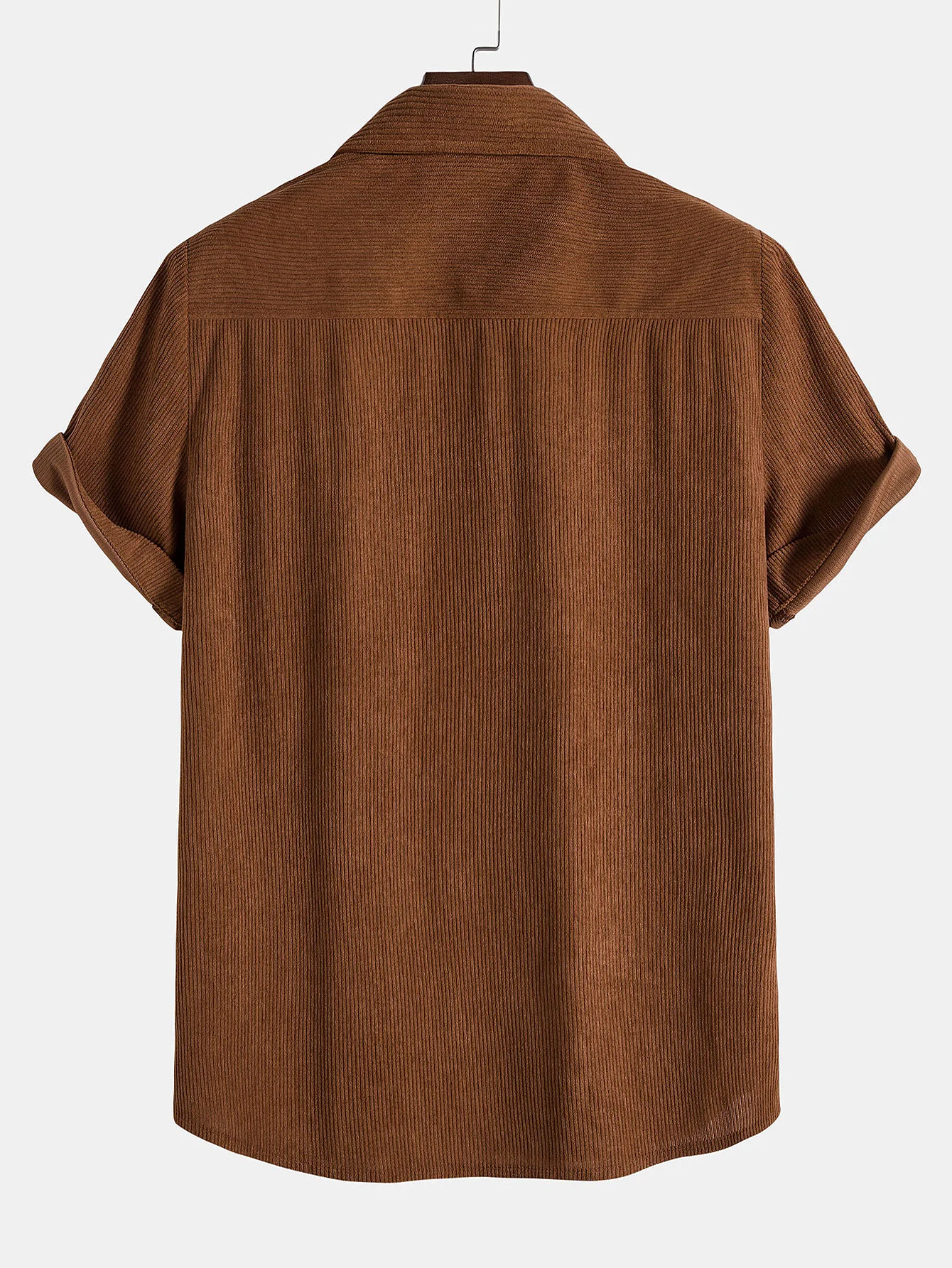 Kurzarmhemd mit aufgesetzten Taschen aus Cord - Image 4