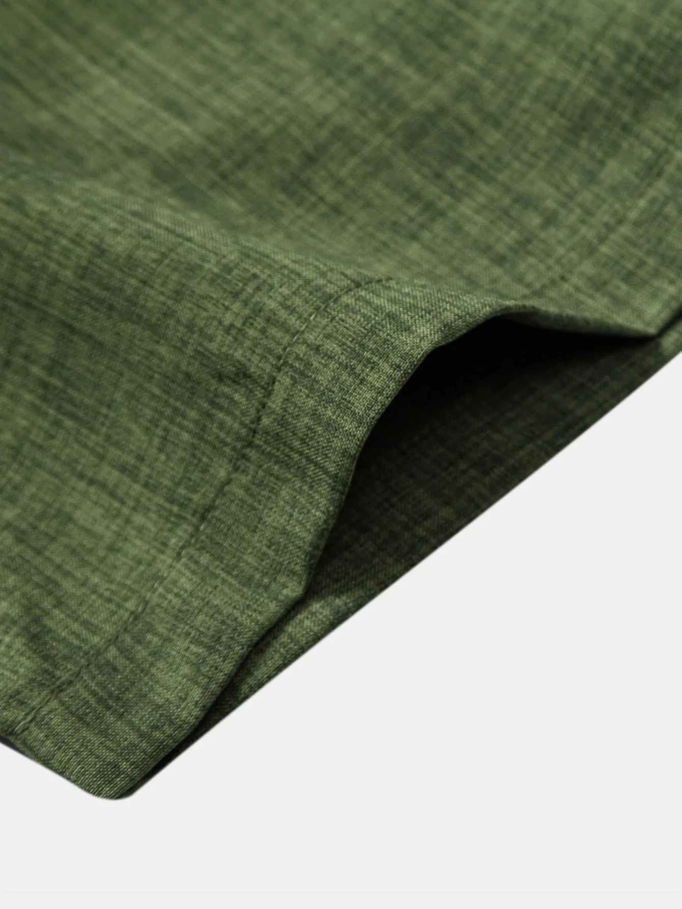 Kurzarm Stehkragenhemd & Leinen Shorts mit Kordelzug - Image 21