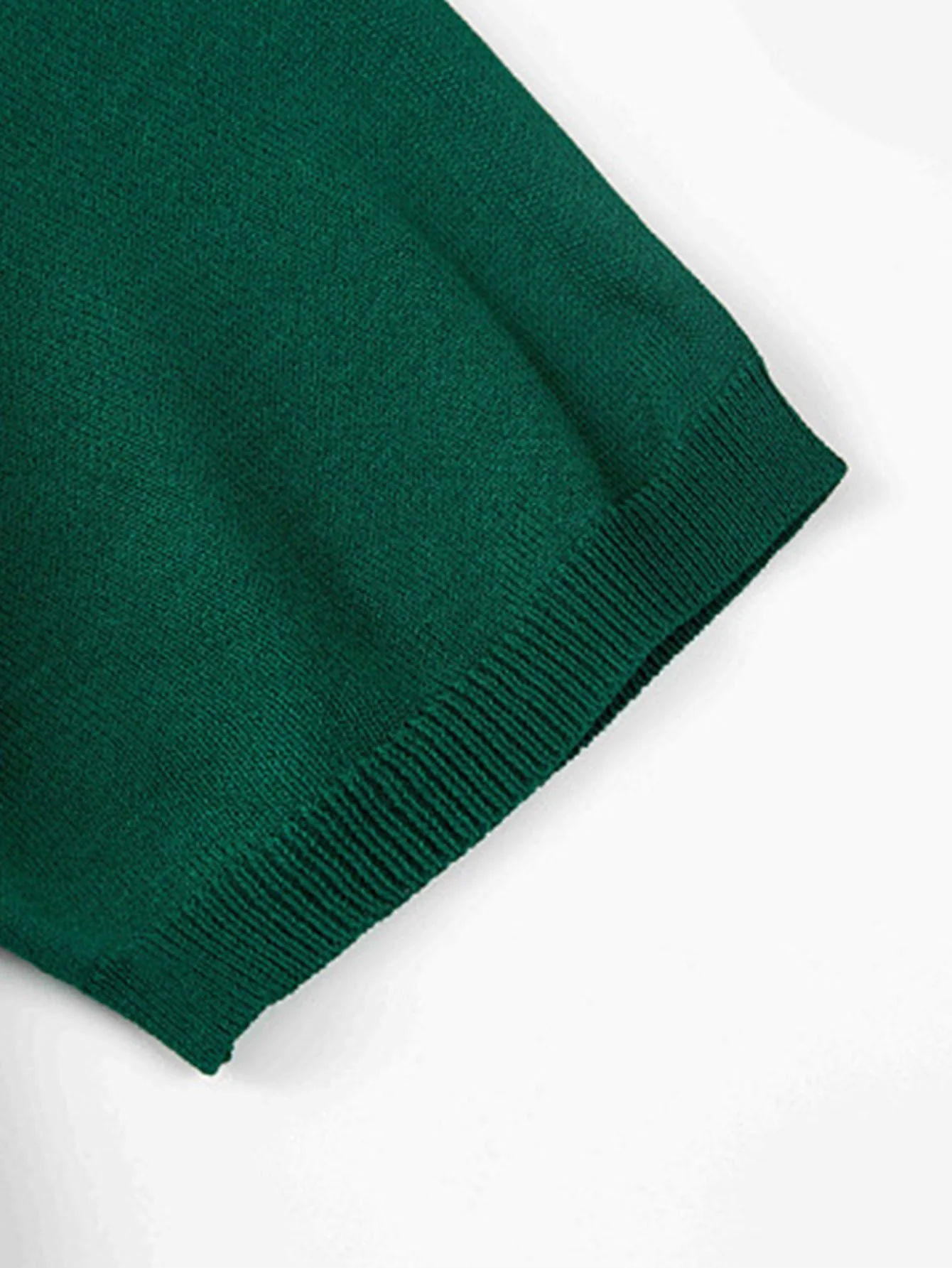 Kurzarm gestreiftes Button-Up Sweater Polo - Image 7