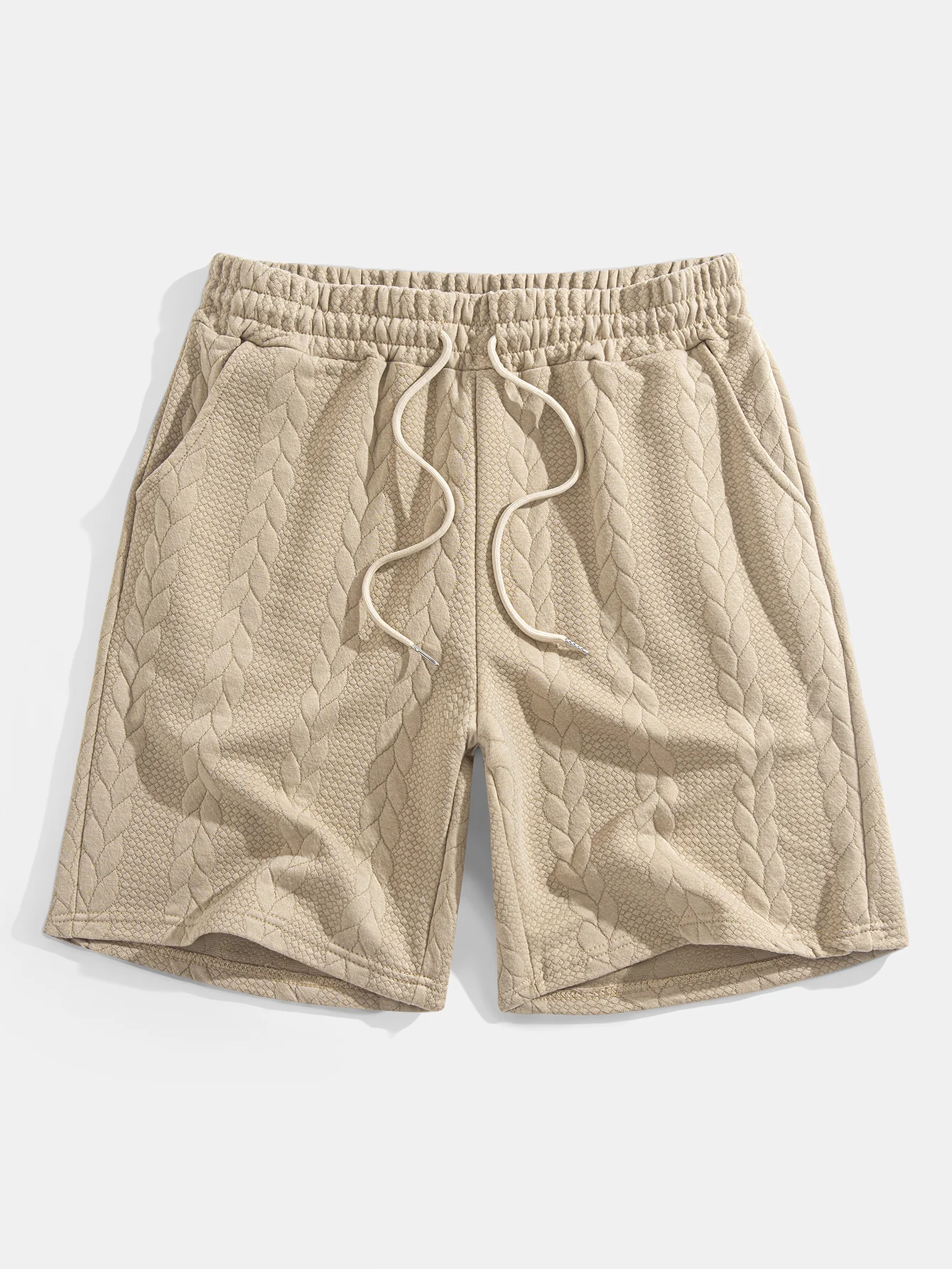 Relaxed Fit Mid-Length Sleeve Twist Jacquard T-Shirt & Shorts - Image 11