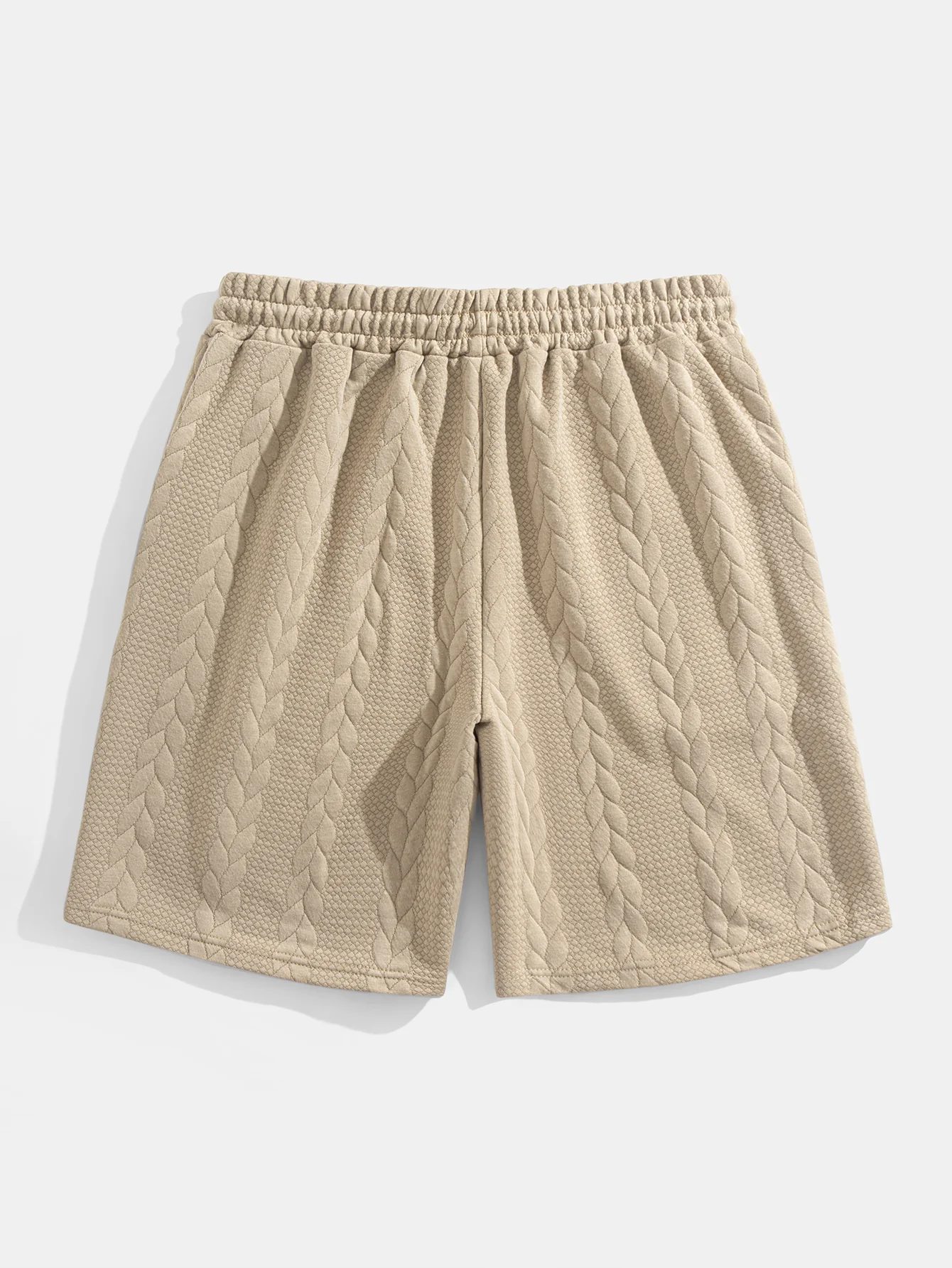 Relaxed Fit Mid-Length Sleeve Twist Jacquard T-Shirt & Shorts - Image 12