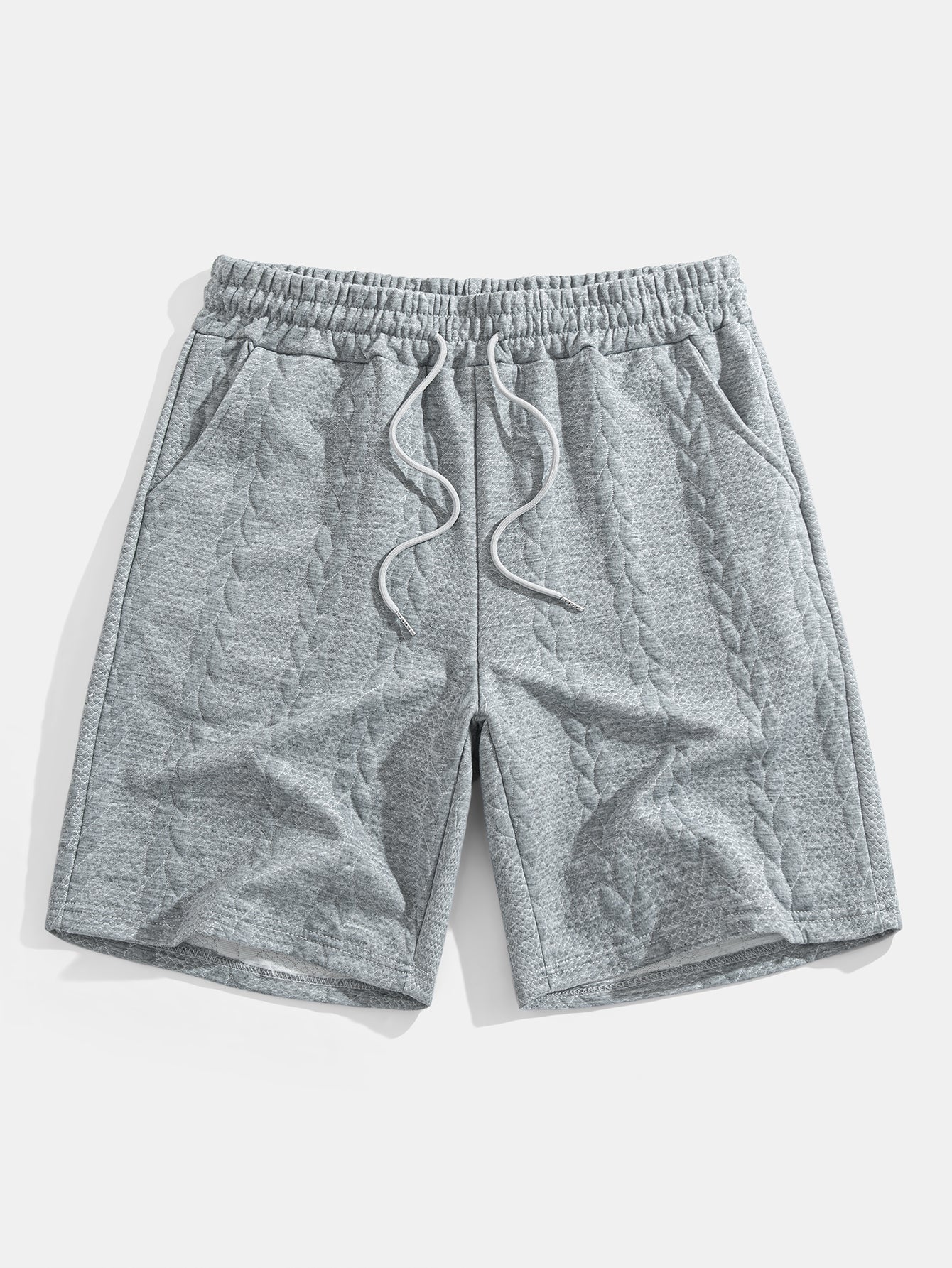 Relaxed Fit Mid-Length Sleeve Twist Jacquard T-Shirt & Shorts - Image 17