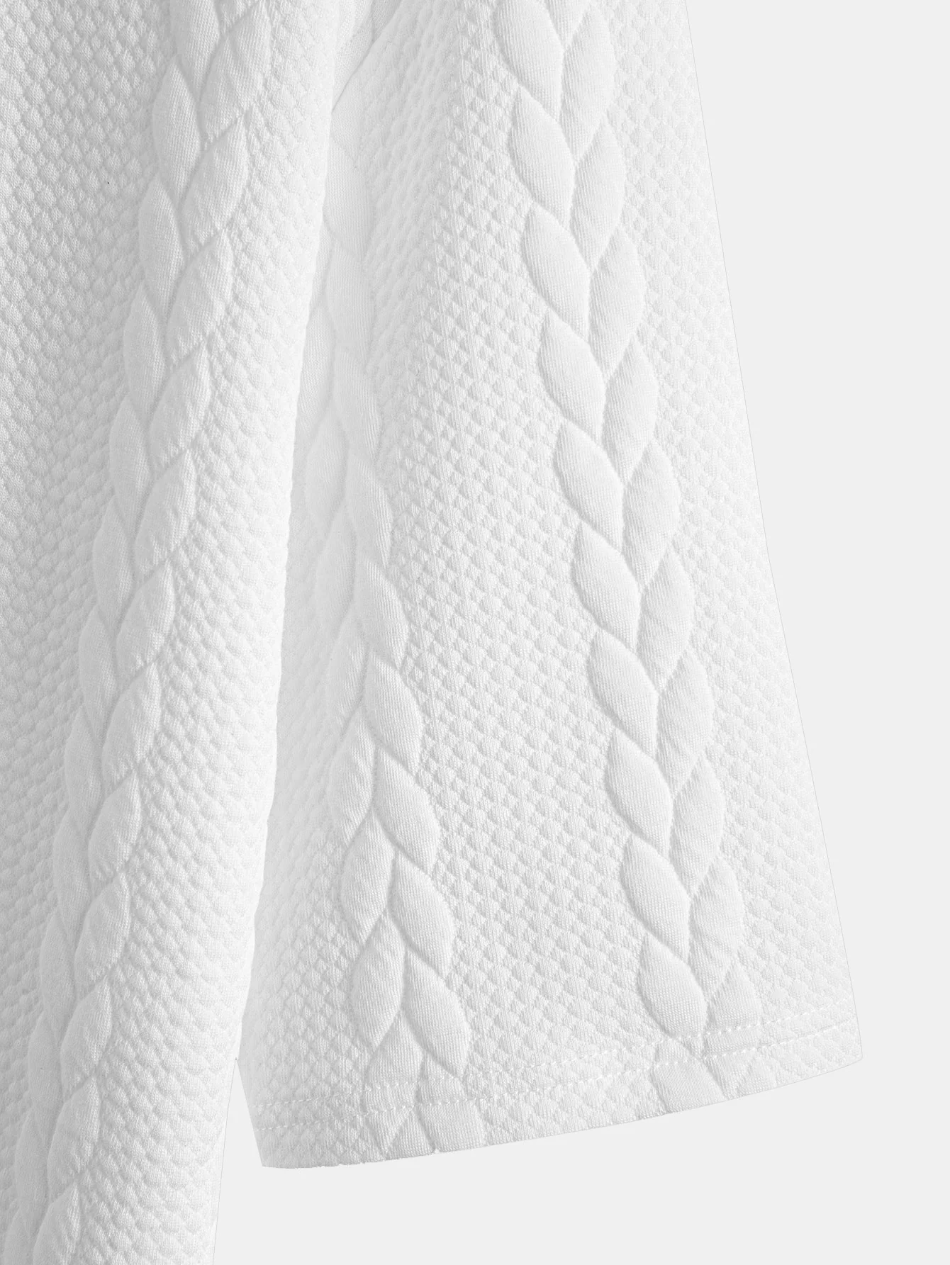 Relaxed Fit Mid-Length Sleeve Twist Jacquard T-Shirt & Shorts - Image 20