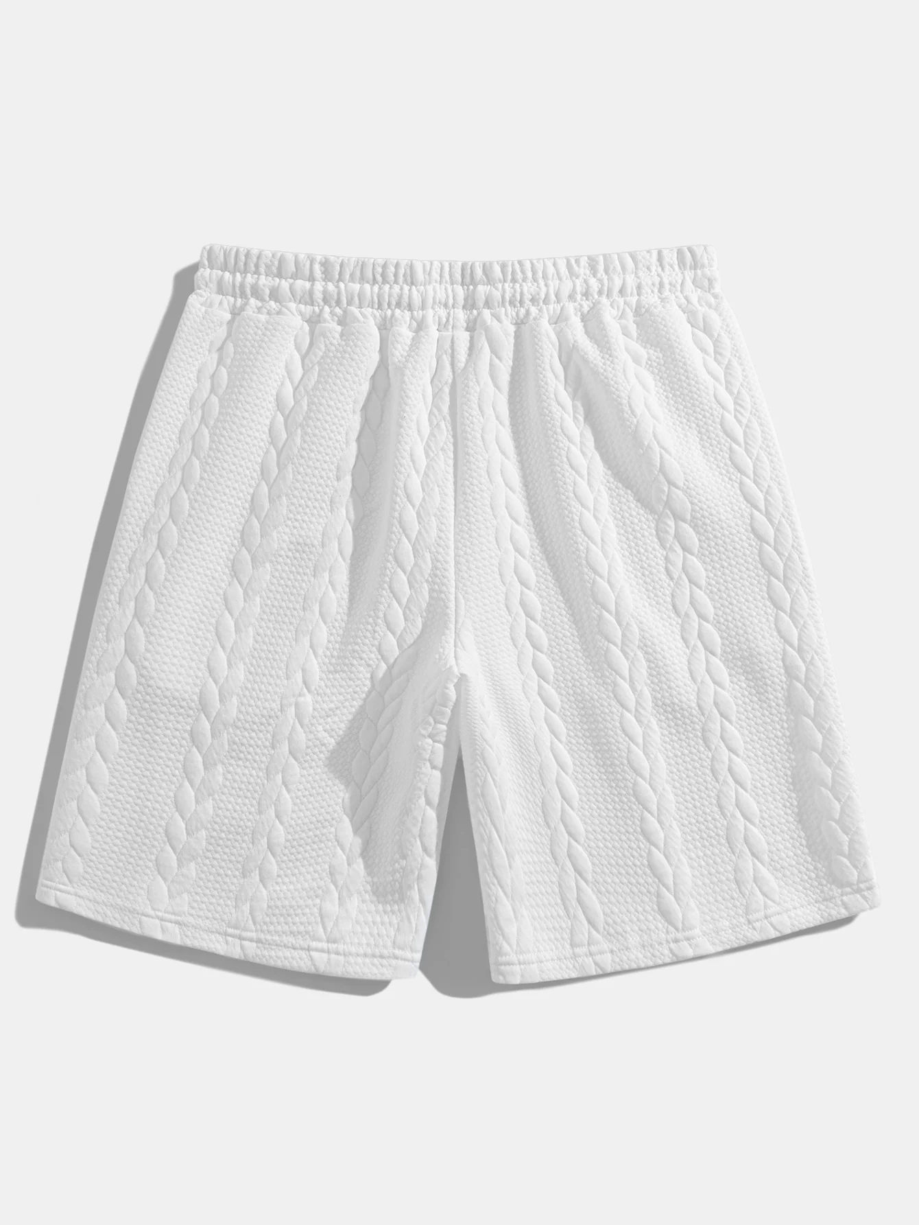 Relaxed Fit Mid-Length Sleeve Twist Jacquard T-Shirt & Shorts - Image 8