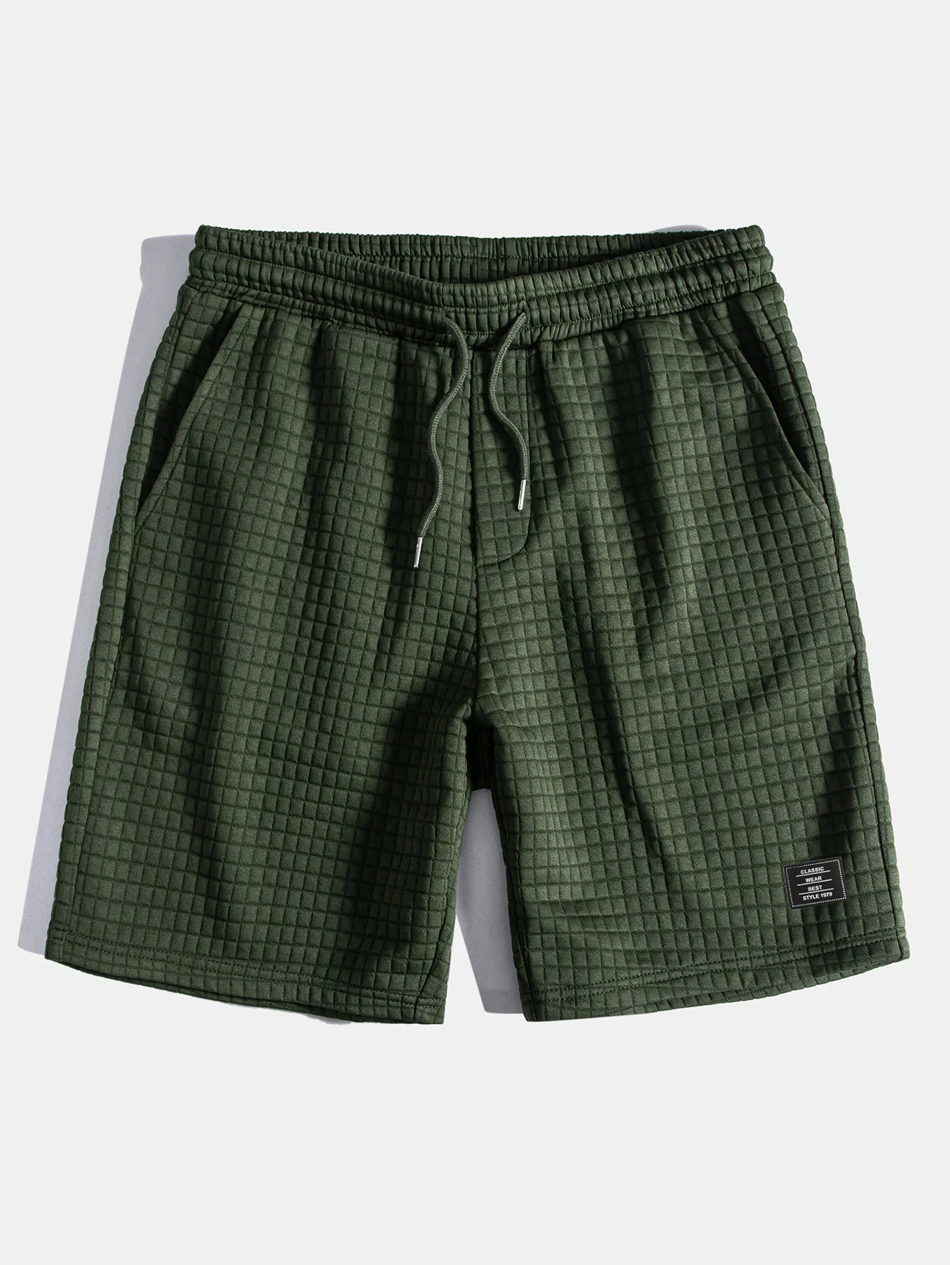 Kurzarm Waffel Arc Saum T-Shirt & Shorts - Image 11