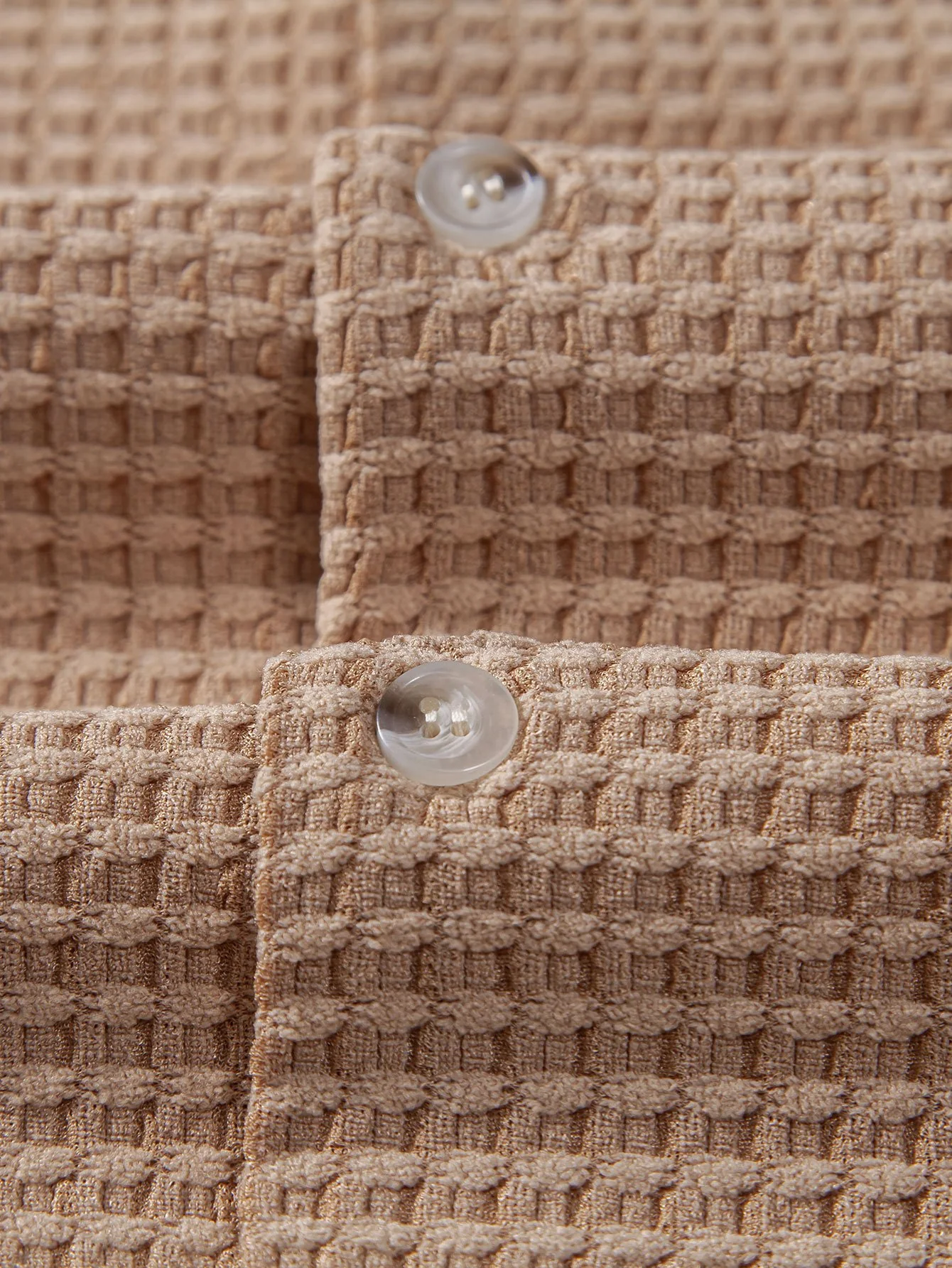 Kurzarm Waffel Cuban Shirt - Image 11