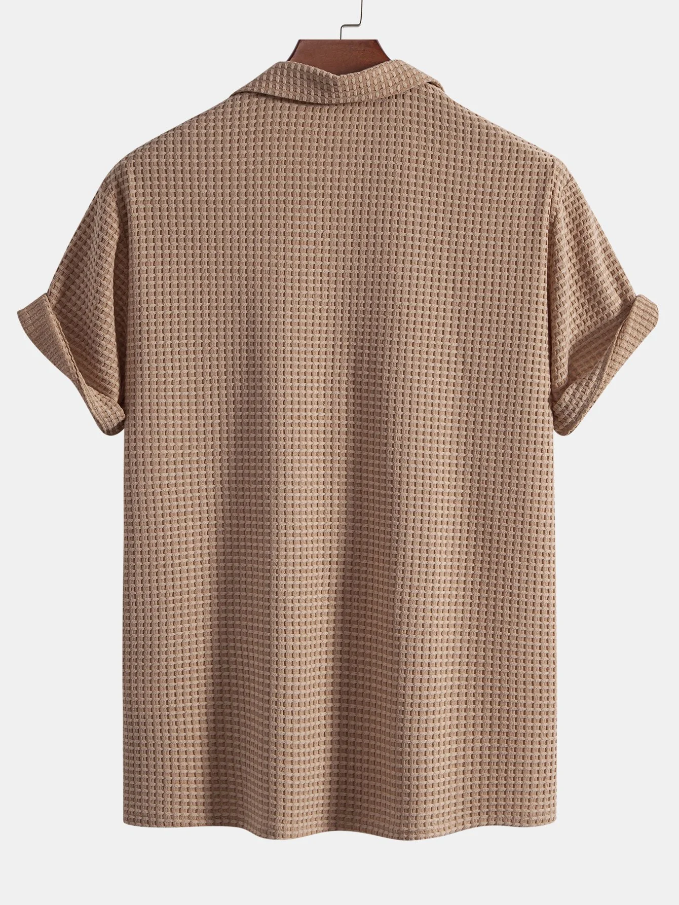 Kurzarm Waffel Cuban Shirt - Image 2
