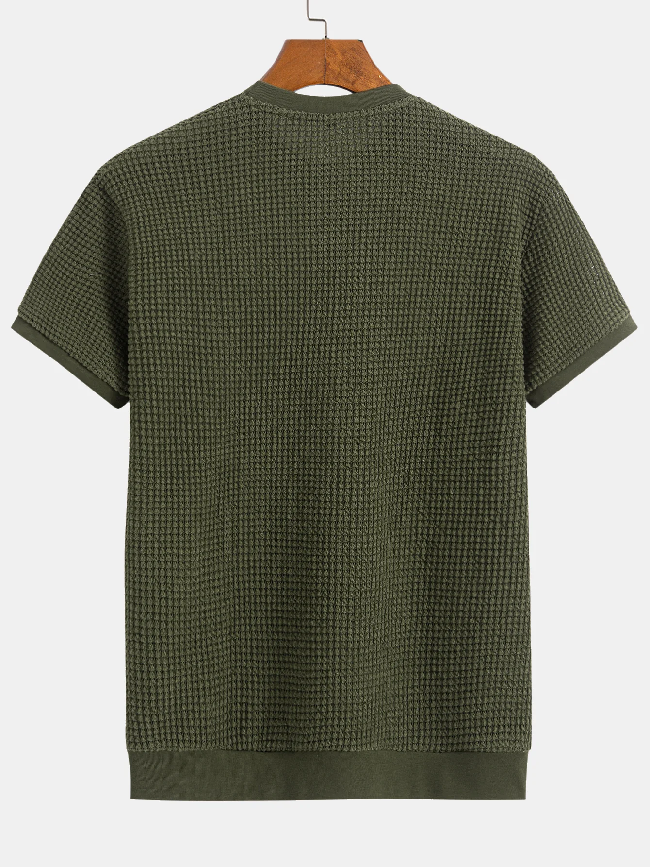 T-Shirt mit kurzem Arm und Waffelrippensaum - Image 2
