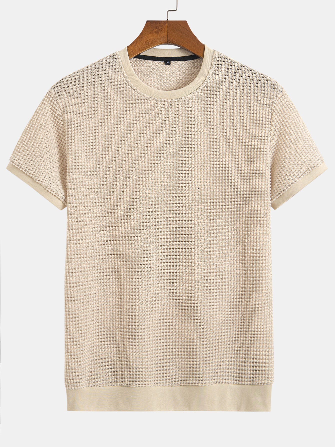 T-Shirt mit kurzem Arm und Waffelrippensaum - Image 3