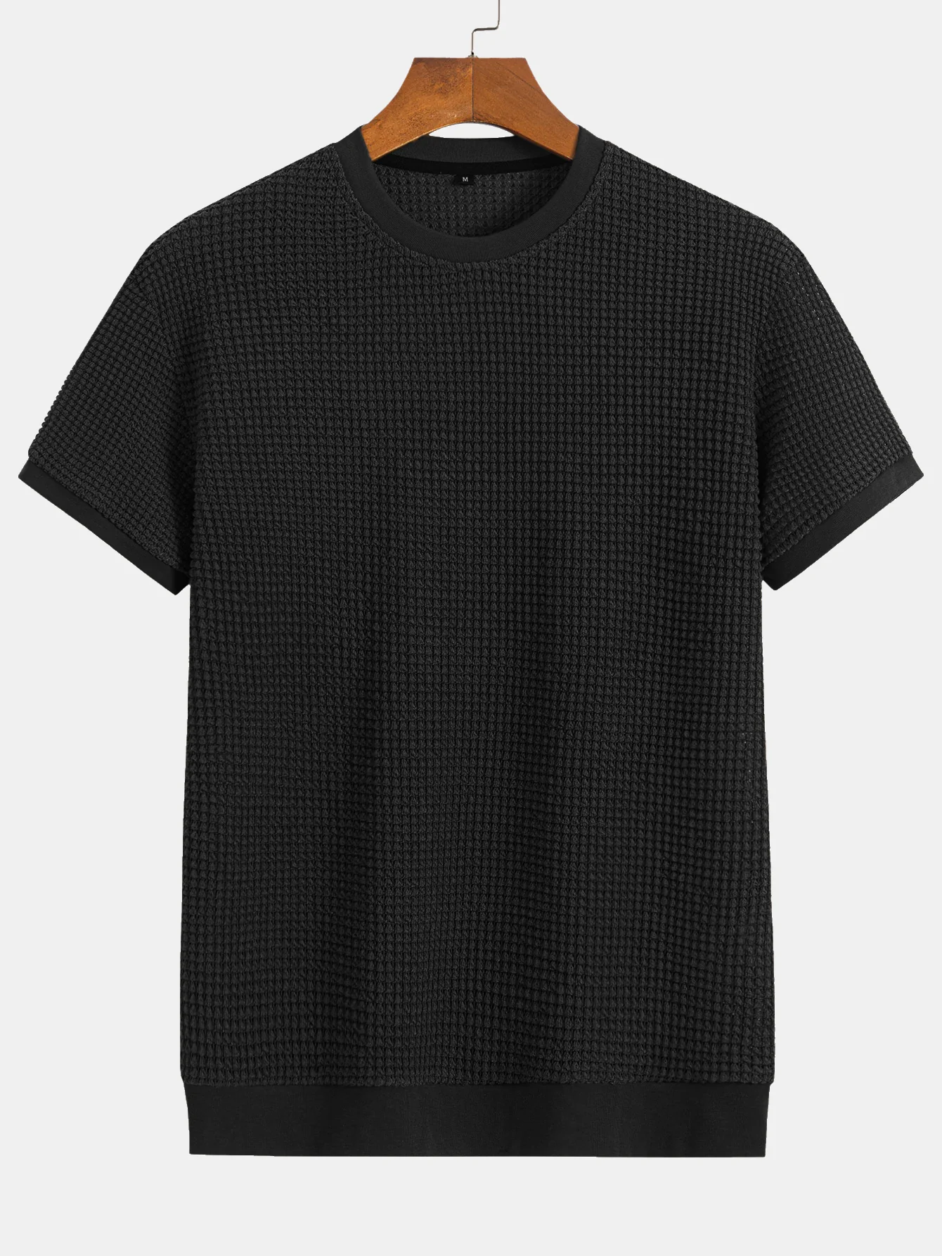 T-Shirt mit kurzem Arm und Waffelrippensaum - Image 5