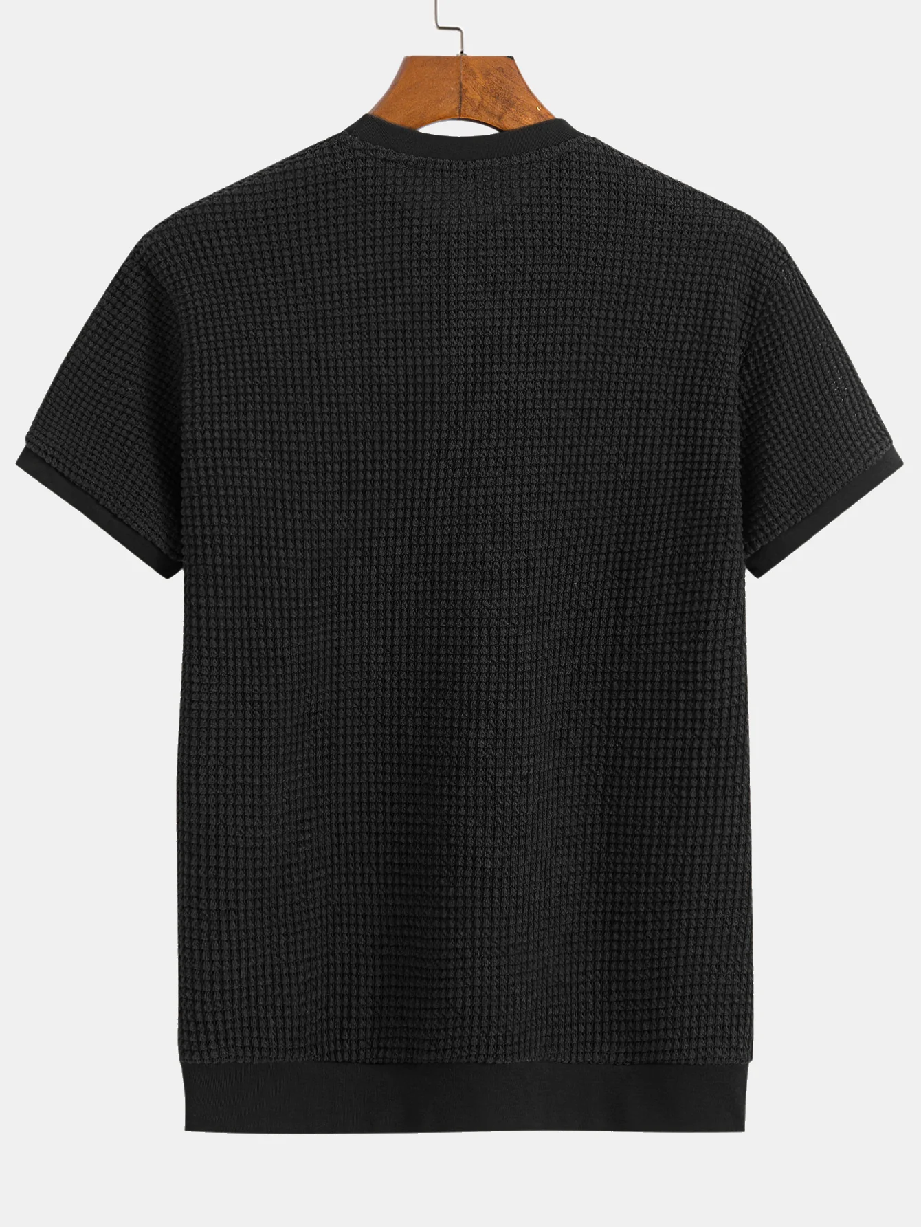 T-Shirt mit kurzem Arm und Waffelrippensaum - Image 6