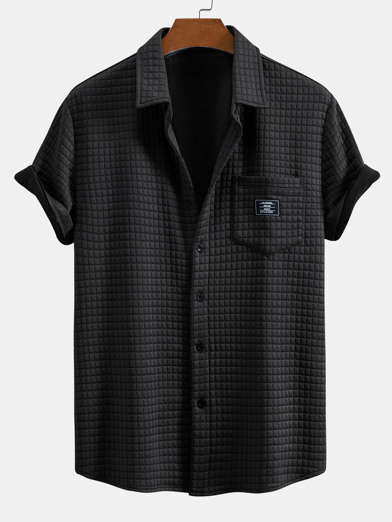 Kurzarm-Waffelshirt & Waffel-Drawstring-Shorts - Image 6