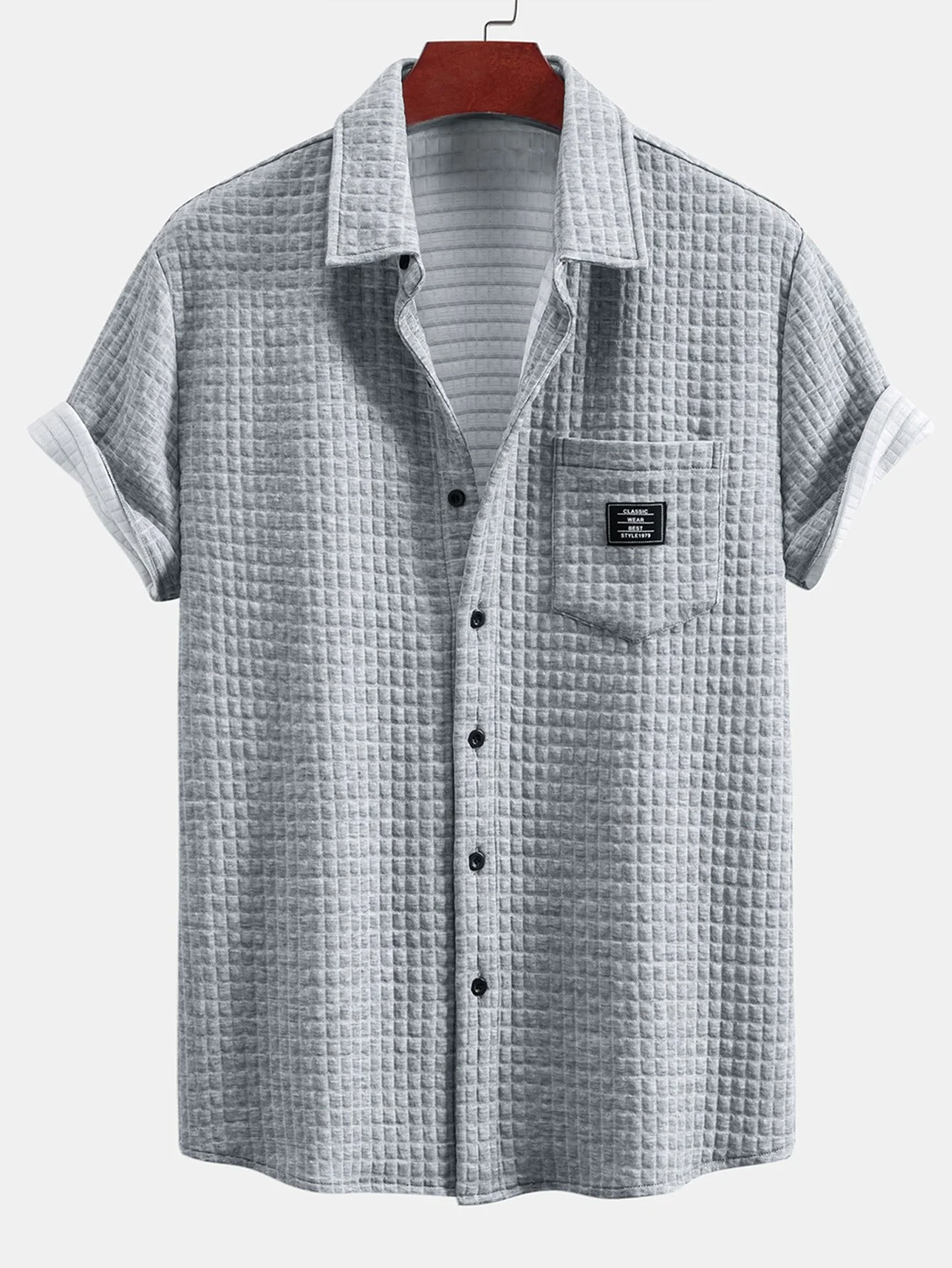 Kurzarm-Waffelshirt & Waffel-Drawstring-Shorts - Image 9