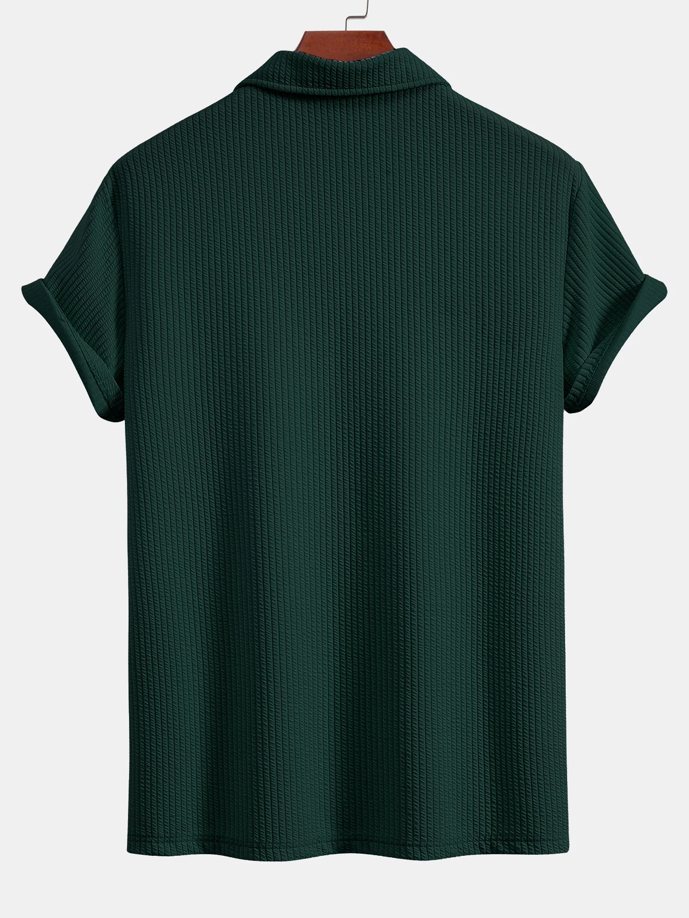 Kurzarm V-Ausschnitt Ripp-Polo - Image 6