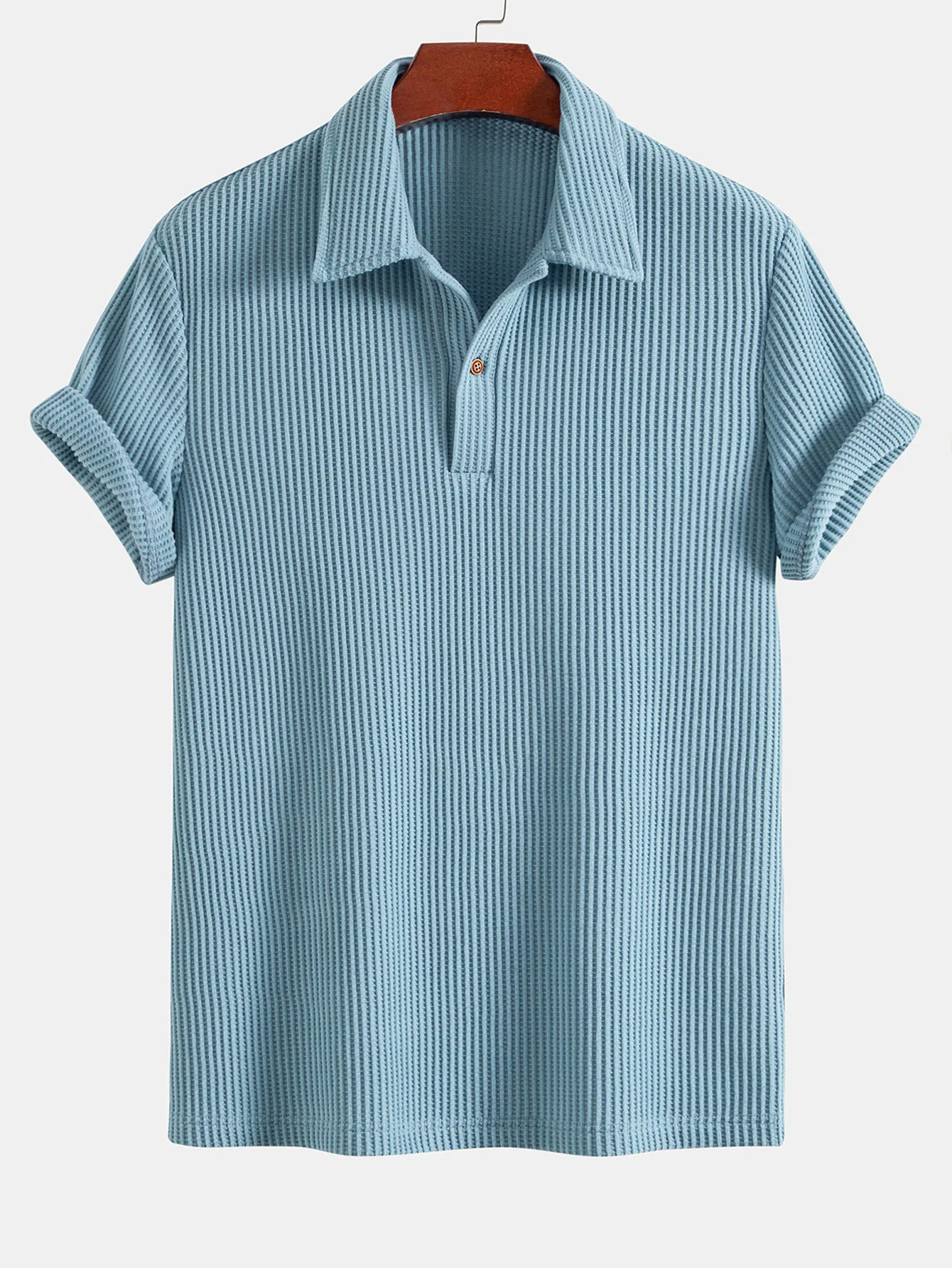 3 Stück Kurzarm Waffel Poloshirts - Image 10