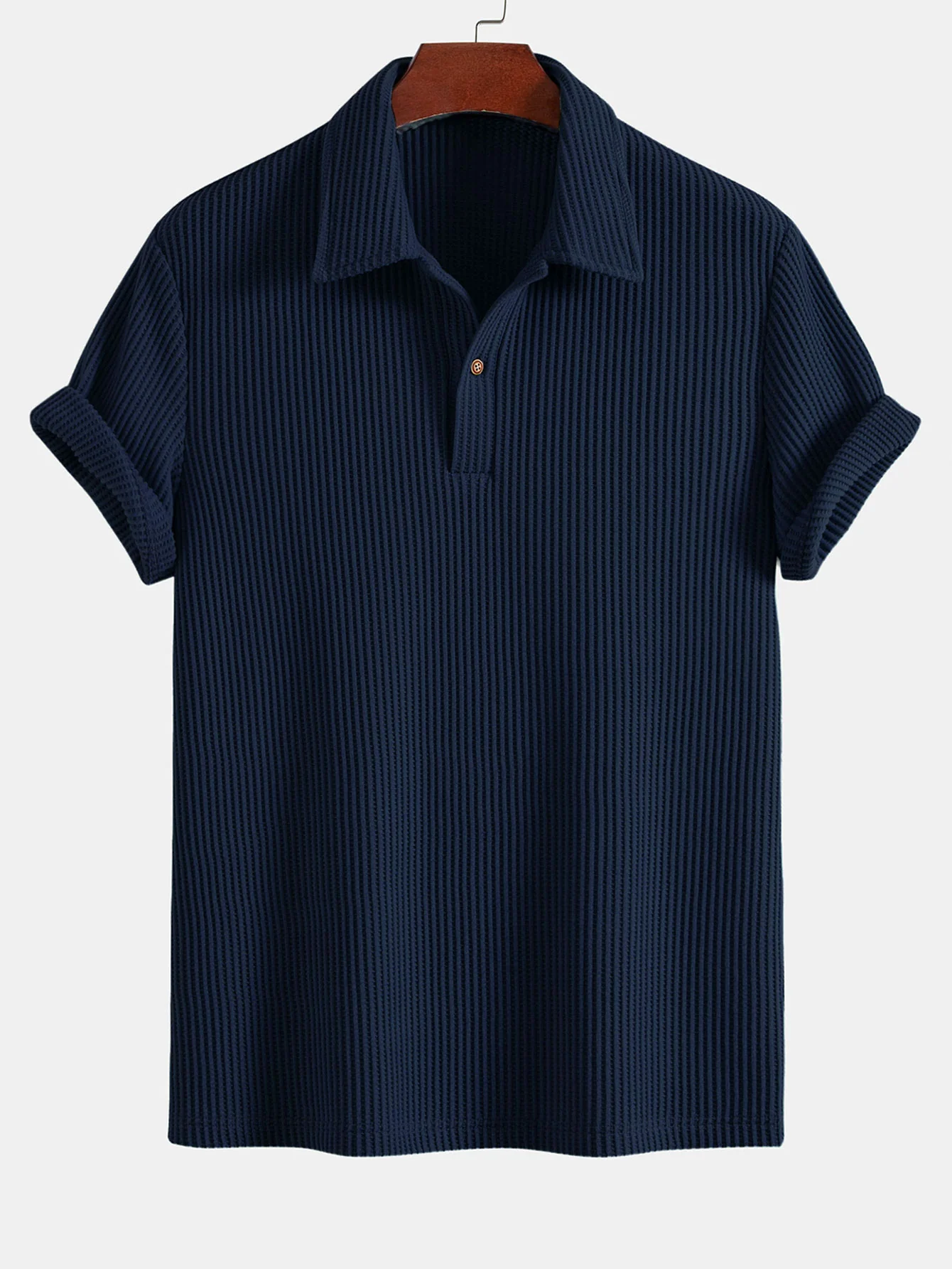 3 Stück Kurzarm Waffel Poloshirts - Image 12