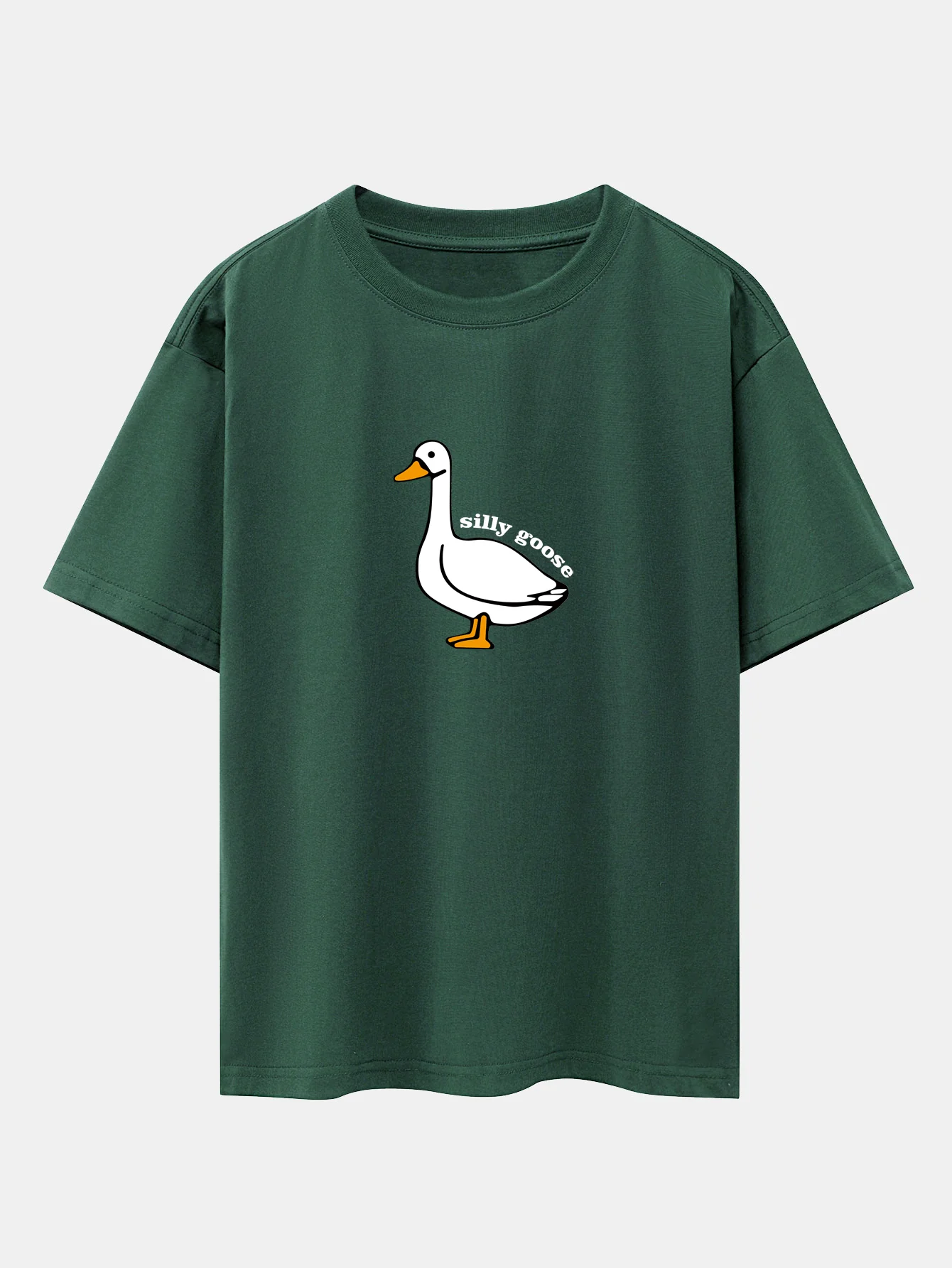 Silly Goose Print Oversize T-Shirt mit überschnittenen Schultern - Image 12