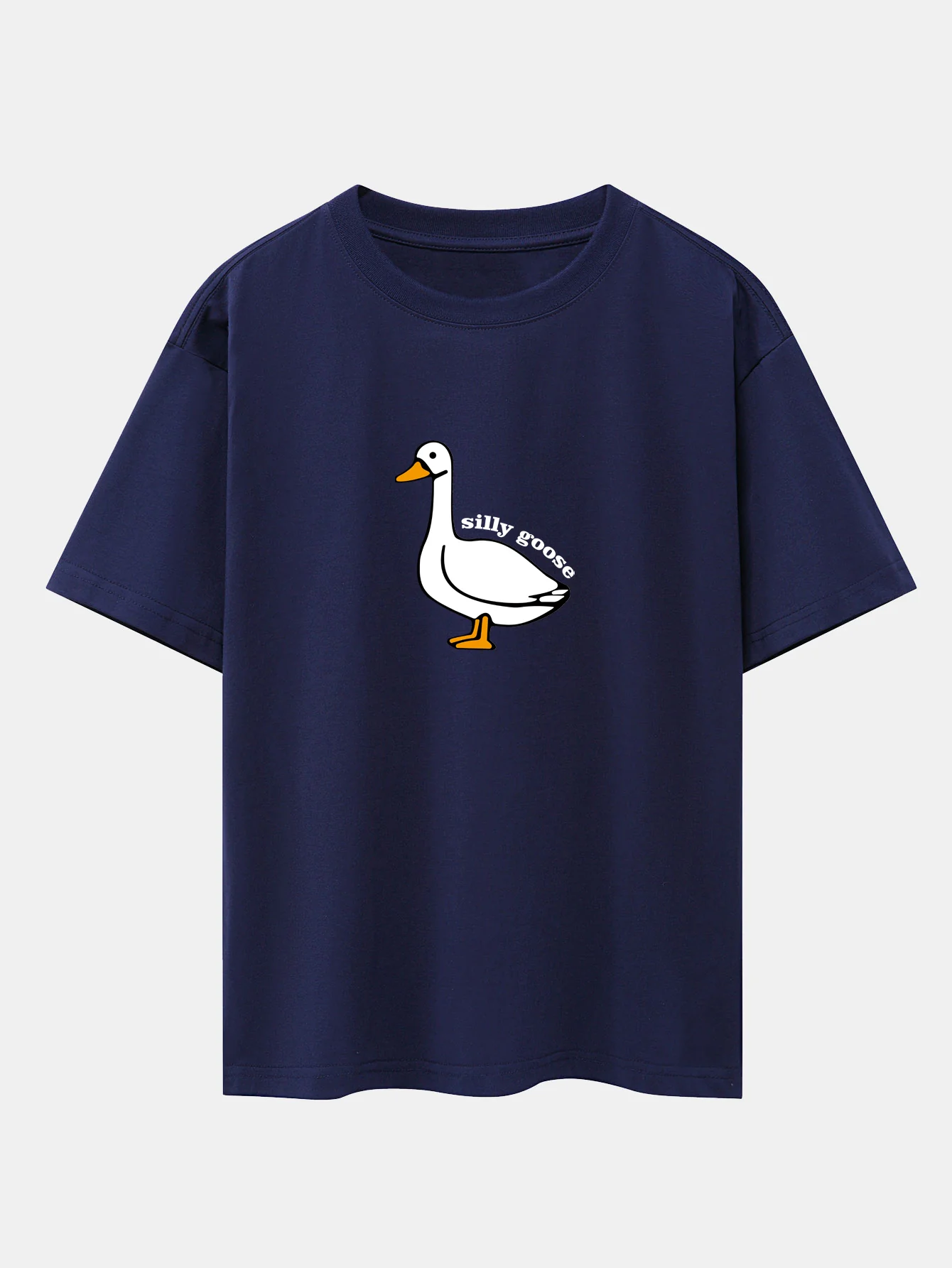 Silly Goose Print Oversize T-Shirt mit überschnittenen Schultern - Image 13