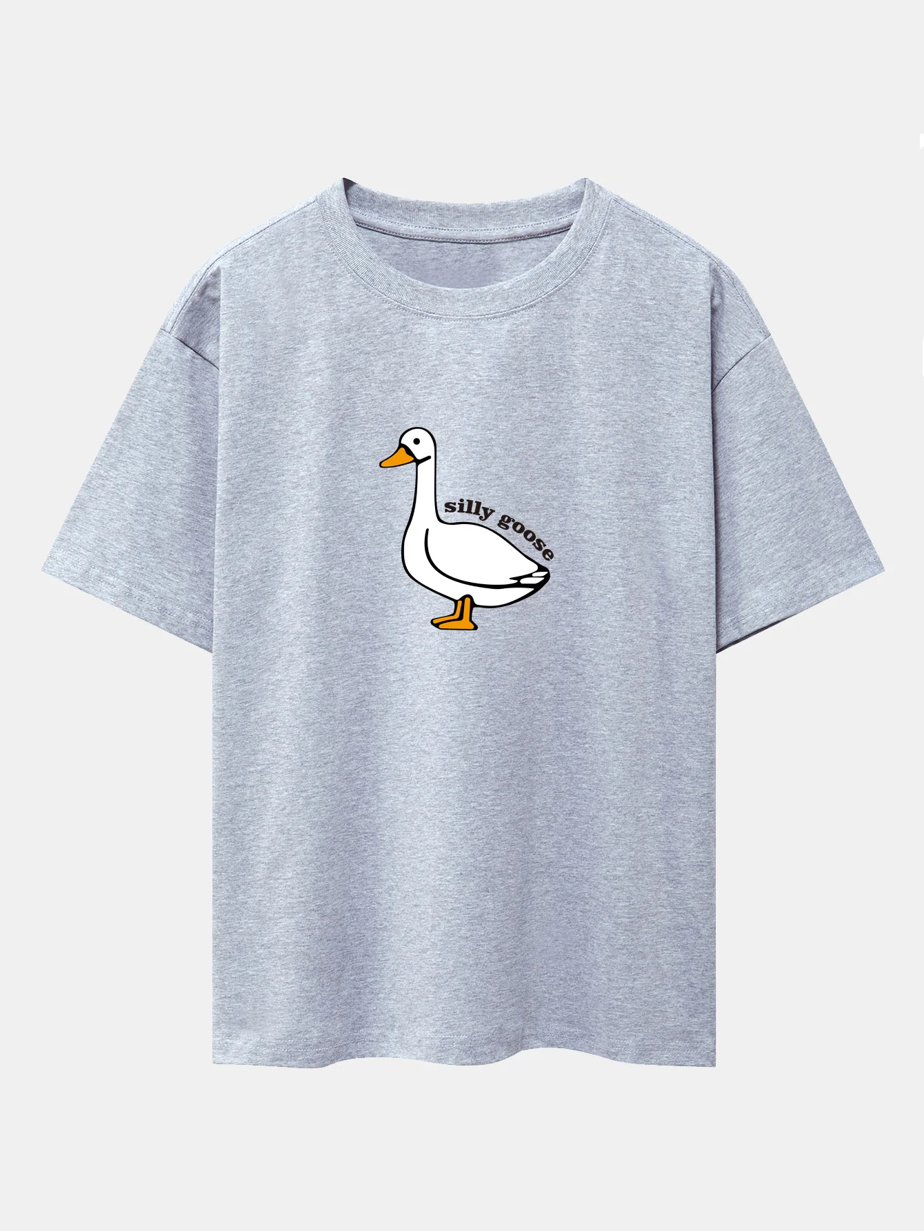Silly Goose Print Oversize T-Shirt mit überschnittenen Schultern - Image 15